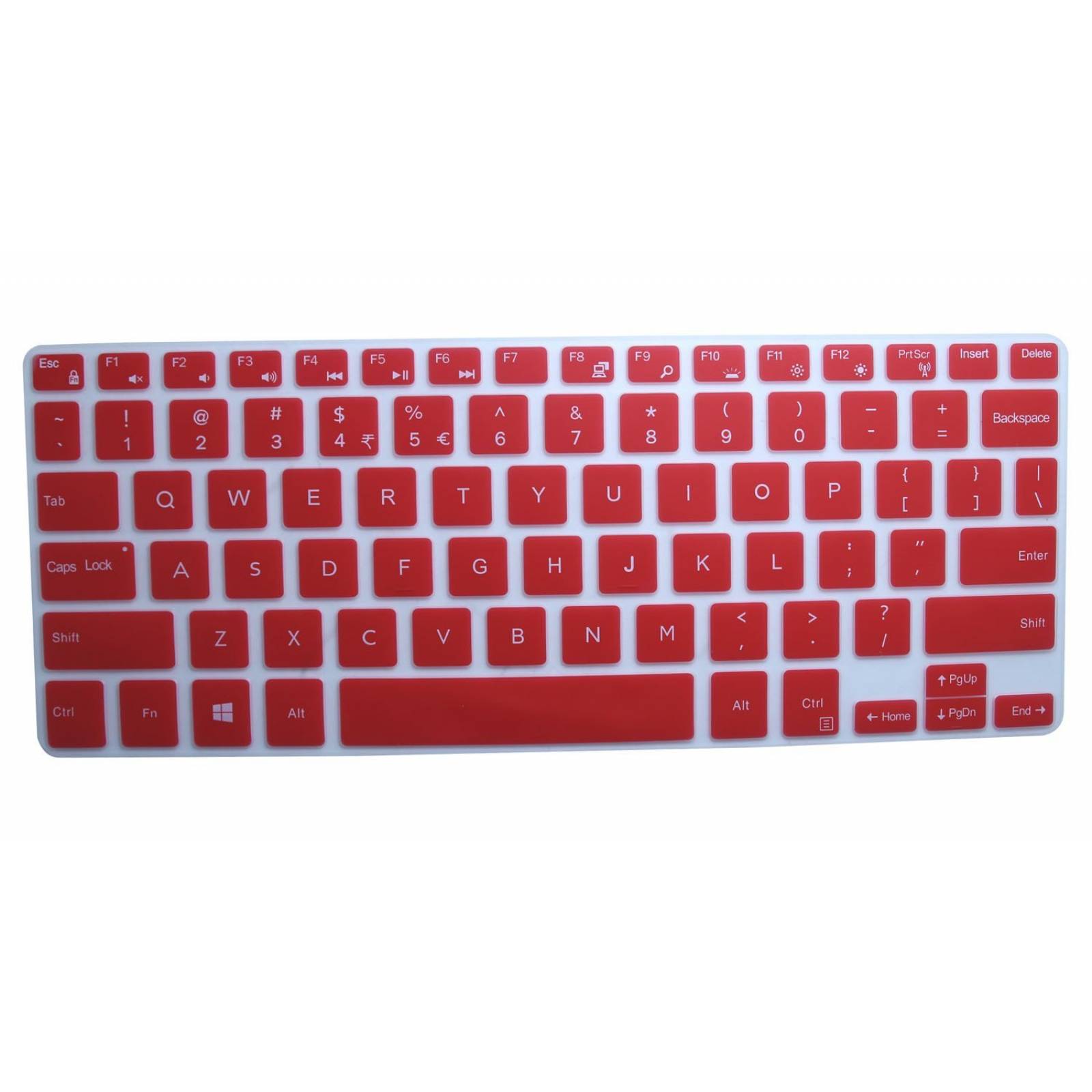 Cubierta Protector silicona teclado fundaBuy Dell Insp -Rojo