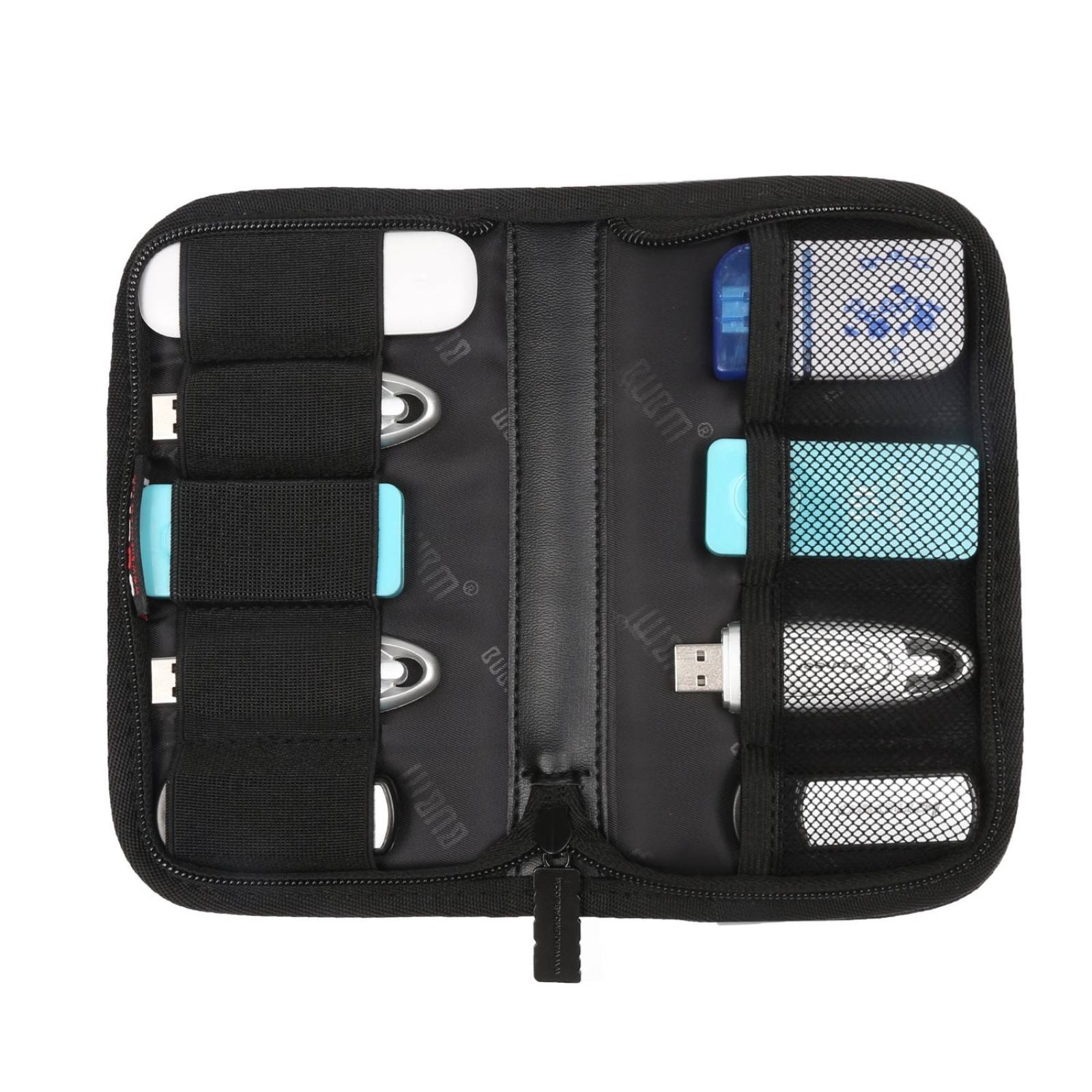 BUBM 9 x unidades Flash USB, estuche de transporte con -Azul