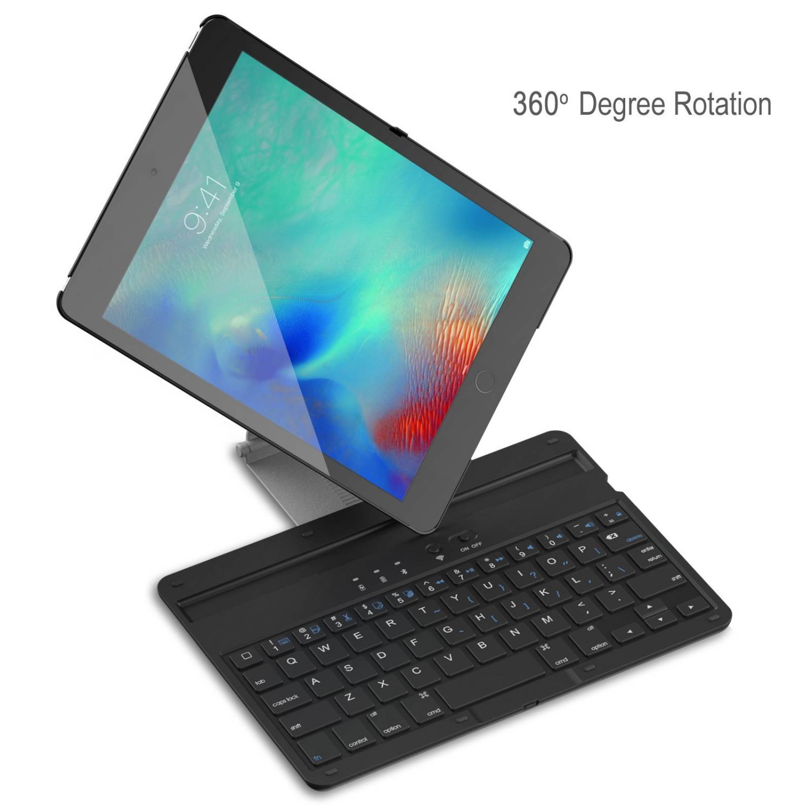 Funda Jetech Ipad Mini 4 Teclado Bluetooth, Rotación 360 -n