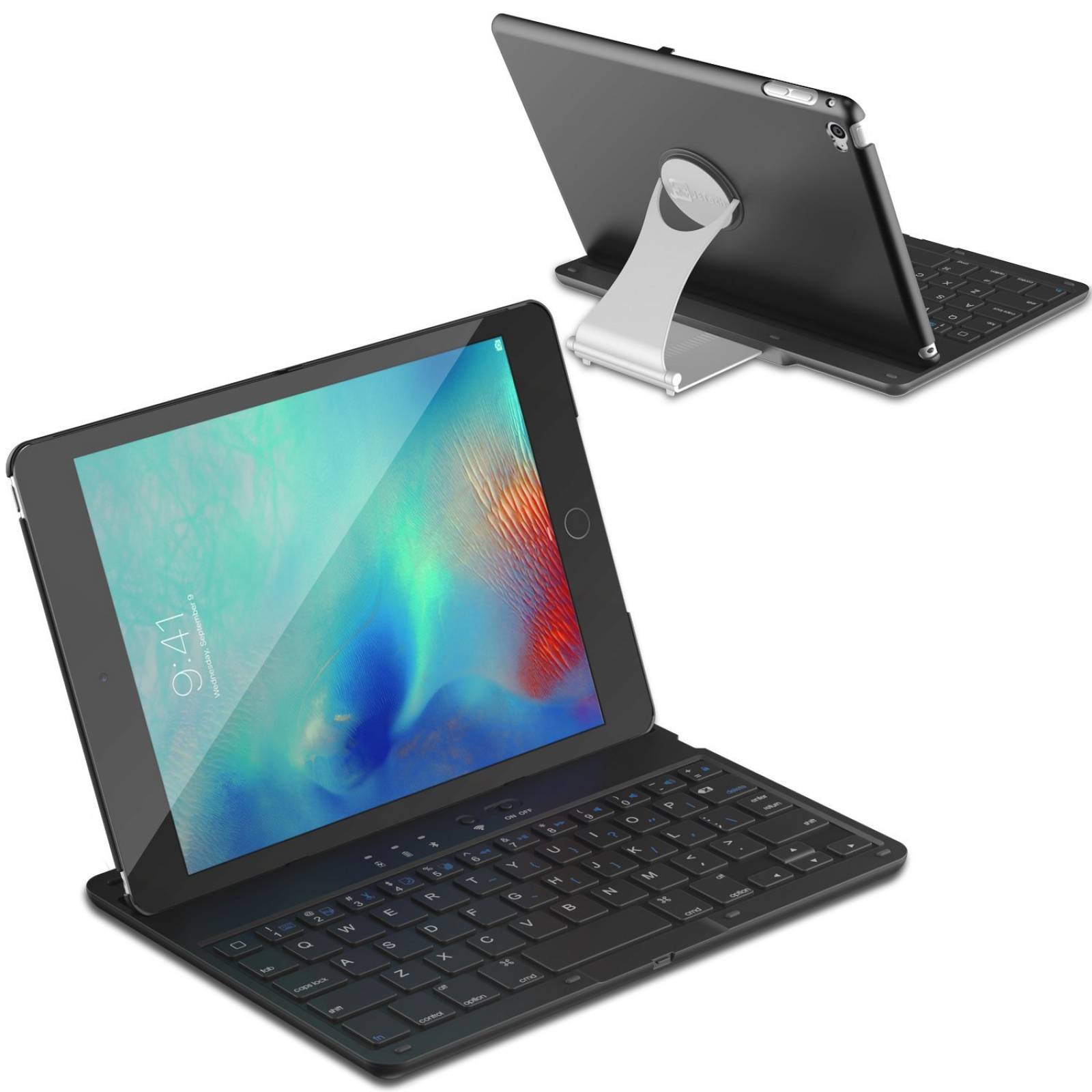 Funda Jetech Ipad Mini 4 Teclado Bluetooth, Rotación 360 -n
