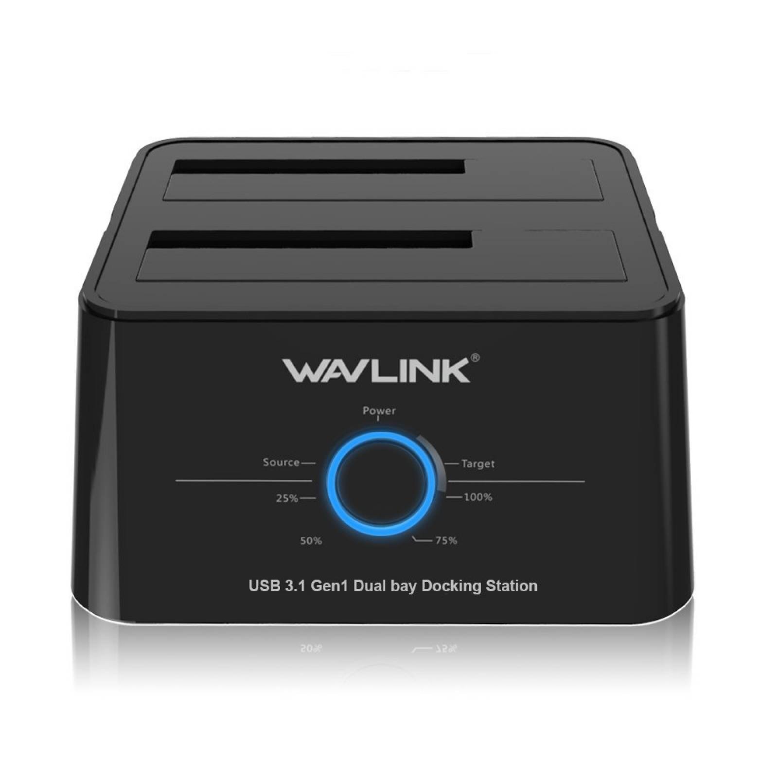 Wavlink USB C 3.1 disco duro externo SATA Dual Bay Do -Negro