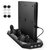 Soporte Vertical Pecham PS4 Slim/PS4 controlador dobl -Negro