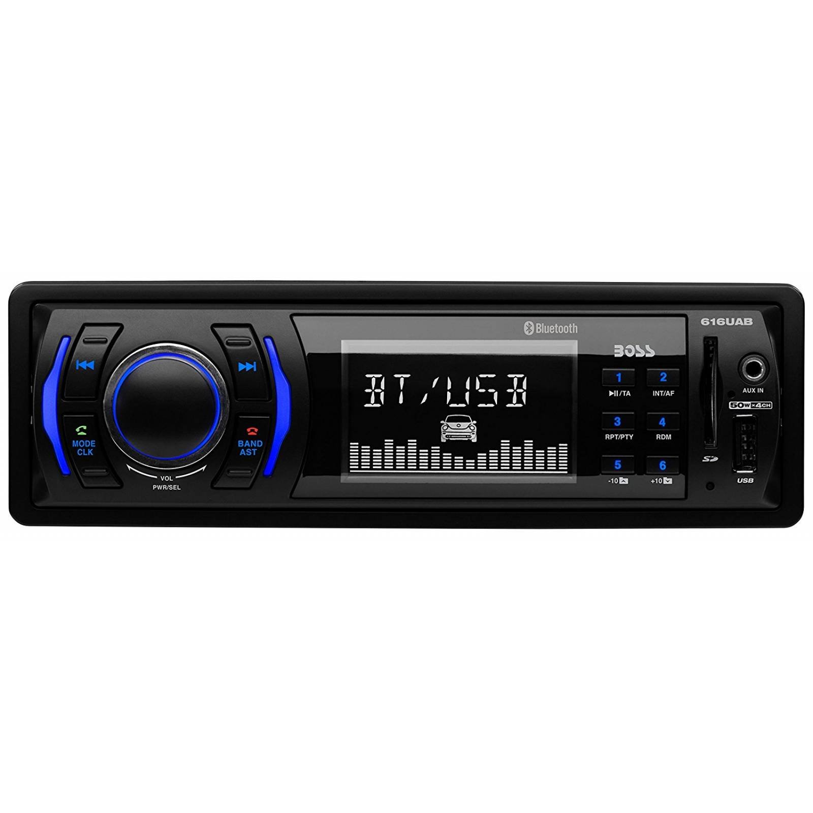 BOSS Audio 616UAB Single Din Bluetooth MP3/USB/SD AM / FM au
