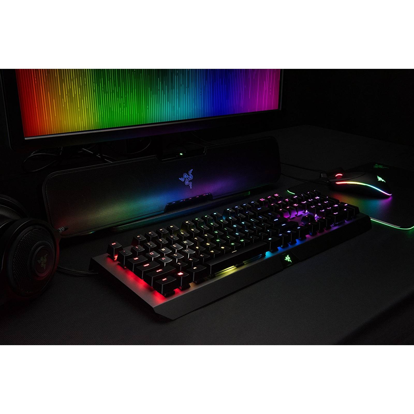 B:Razer BlackWidowxcroma RGB Clicky mecánico Gaming tec -Negro