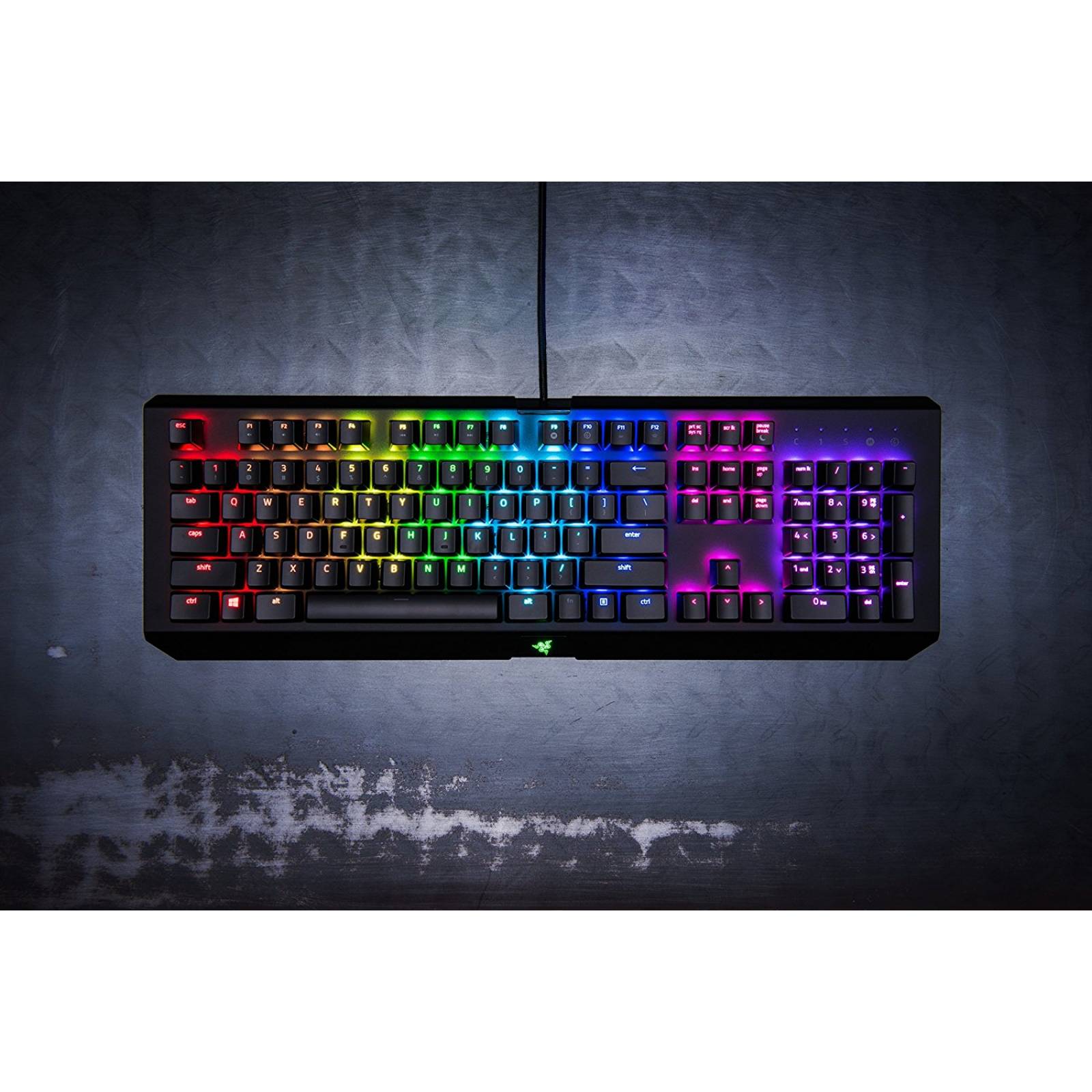 B:Razer BlackWidowxcroma RGB Clicky mecánico Gaming tec -Negro