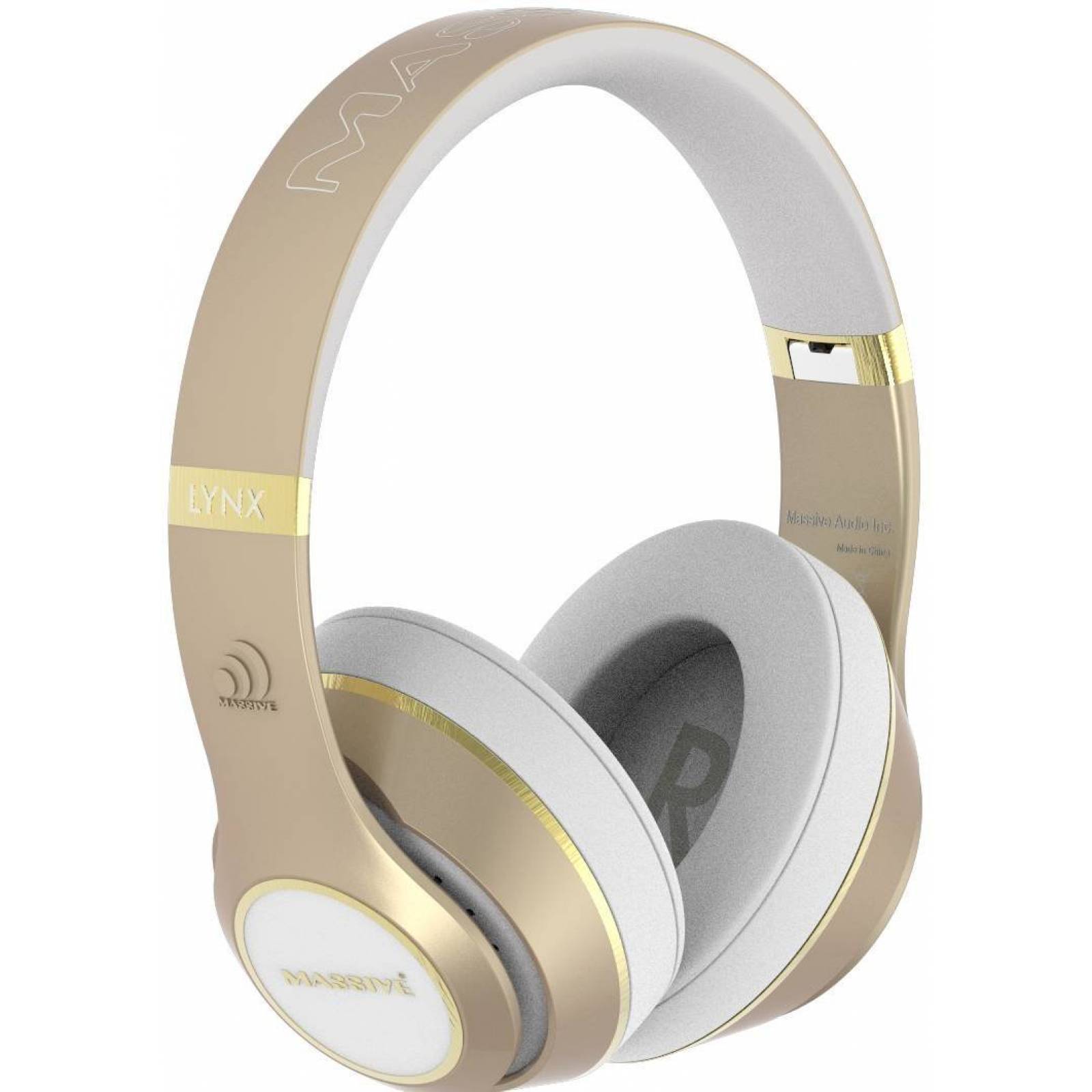 Gran lince Audio auriculares controles micrófono y t -Dorado