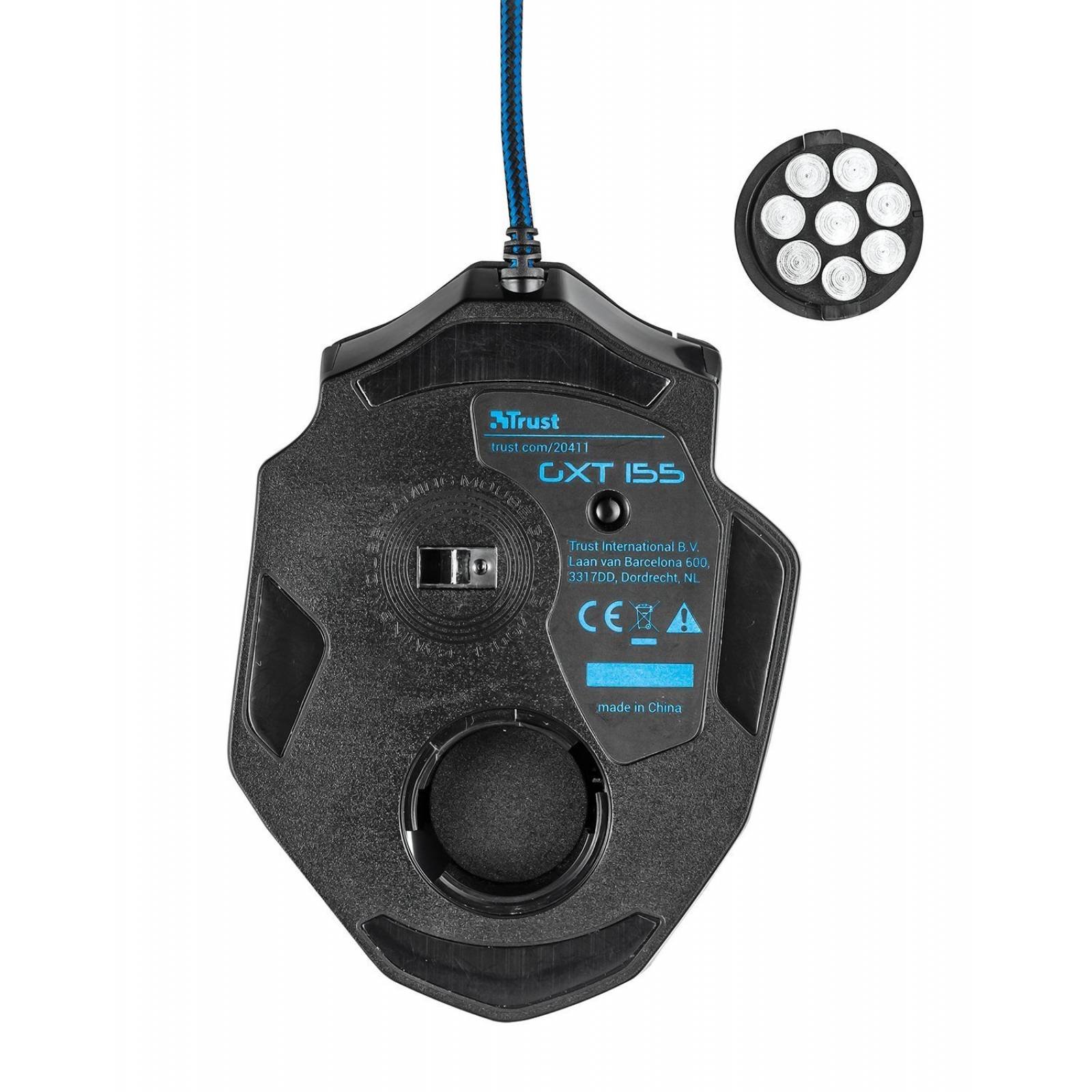 Confianza juegos GXT 155 RGB Gaming Mouse peso Tuning -Negro