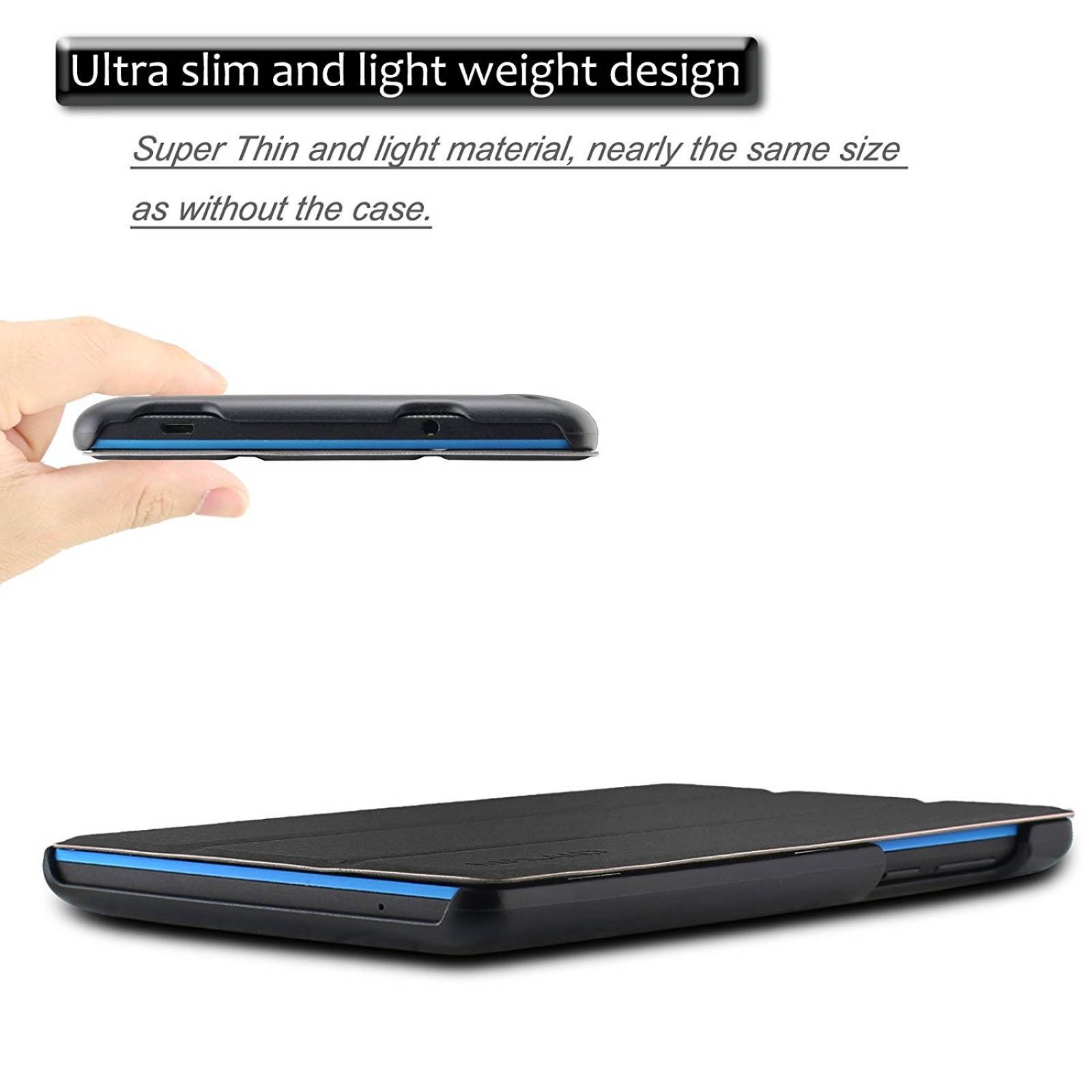 Infiland funda Lenovo ficha 3 esencial, Ultra Slim Tr -Negro