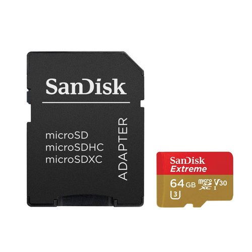 SanDisk Extreme microSDXC 64GB UHS-tarjeta adaptador (SDSQXV