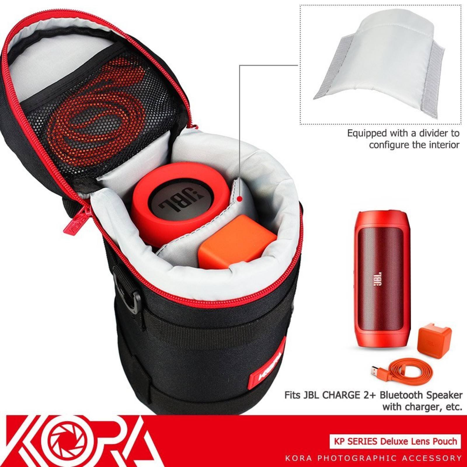 Kora KP-L lente Deluxe bolsa bolso caso 113 mm x 215 mm para