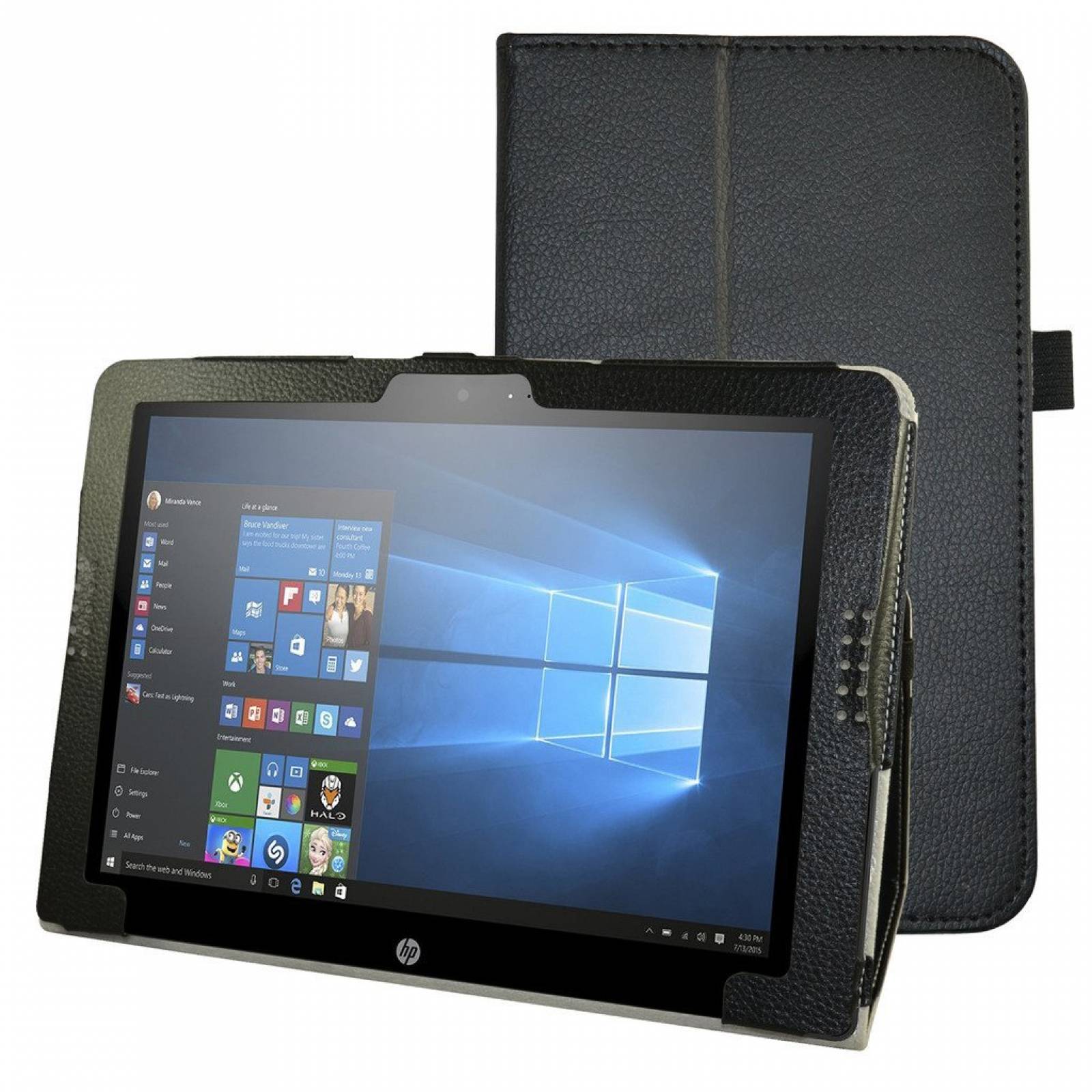 HP Pavilion X2 12 funda, mamá boca PU cuero Folio 2 p -Negro