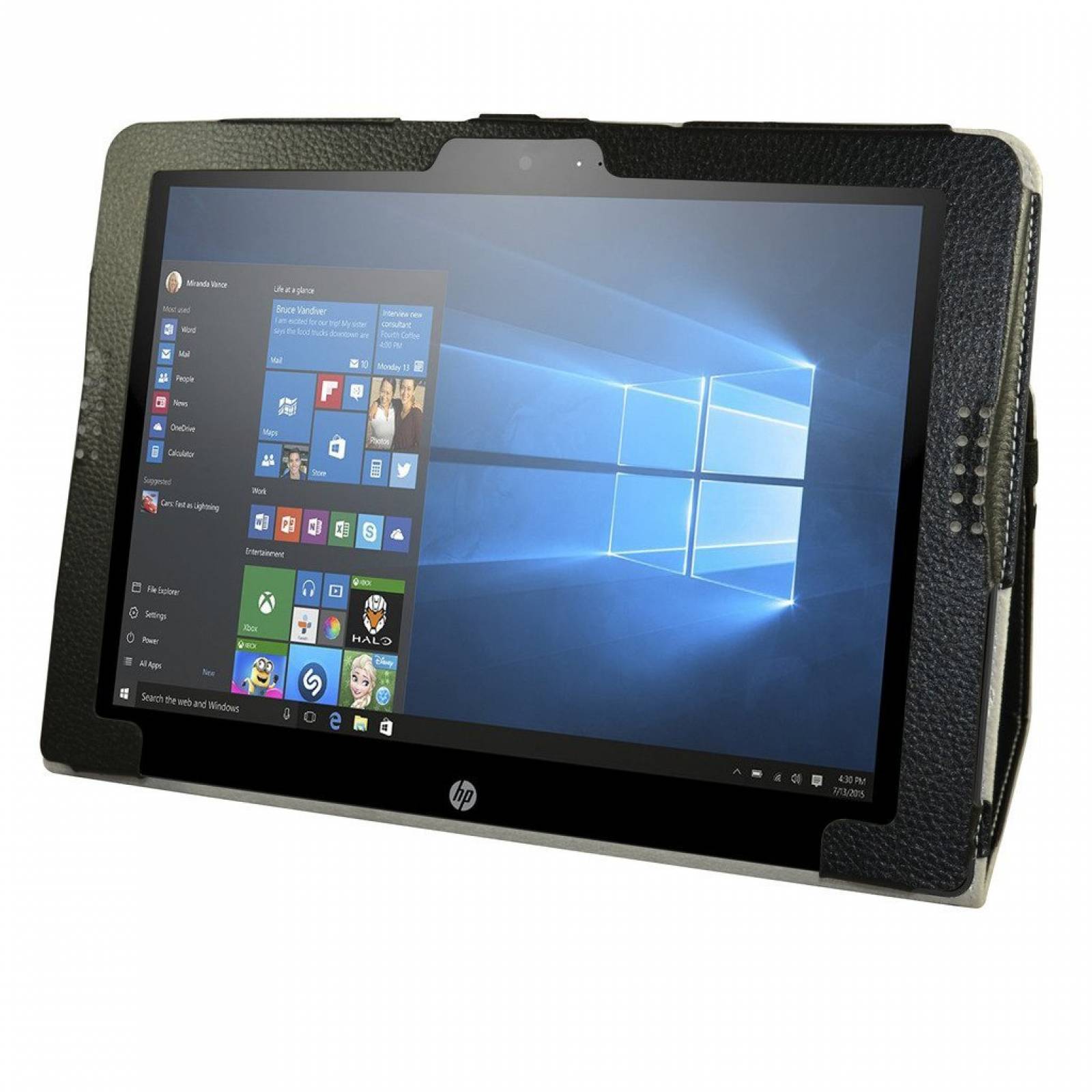 HP Pavilion X2 12 funda, mamá boca PU cuero Folio 2 p -Negro