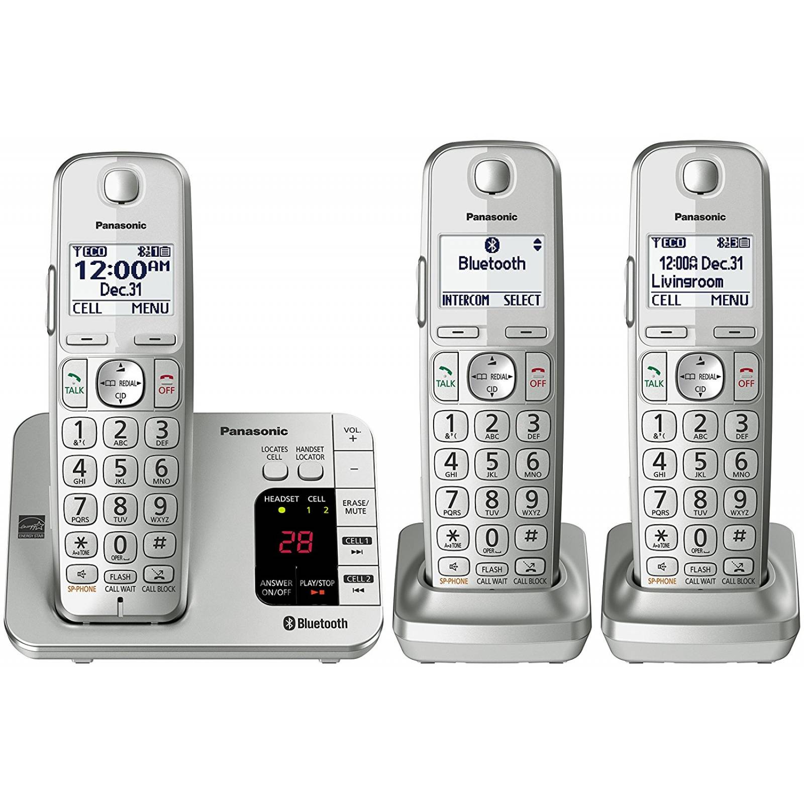 Panasonic KX-TGE463S teléfono inalámbrico Bluetooth Link2Cel