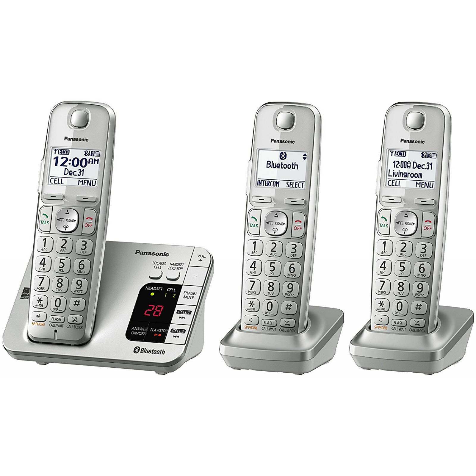 Panasonic KX-TGE463S teléfono inalámbrico Bluetooth Link2Cel