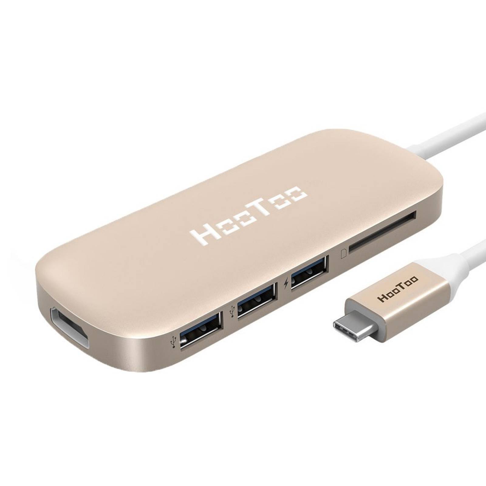 B:Eje C USB, adaptador USB HooToo C 3.1 puerto carga t -Dorado