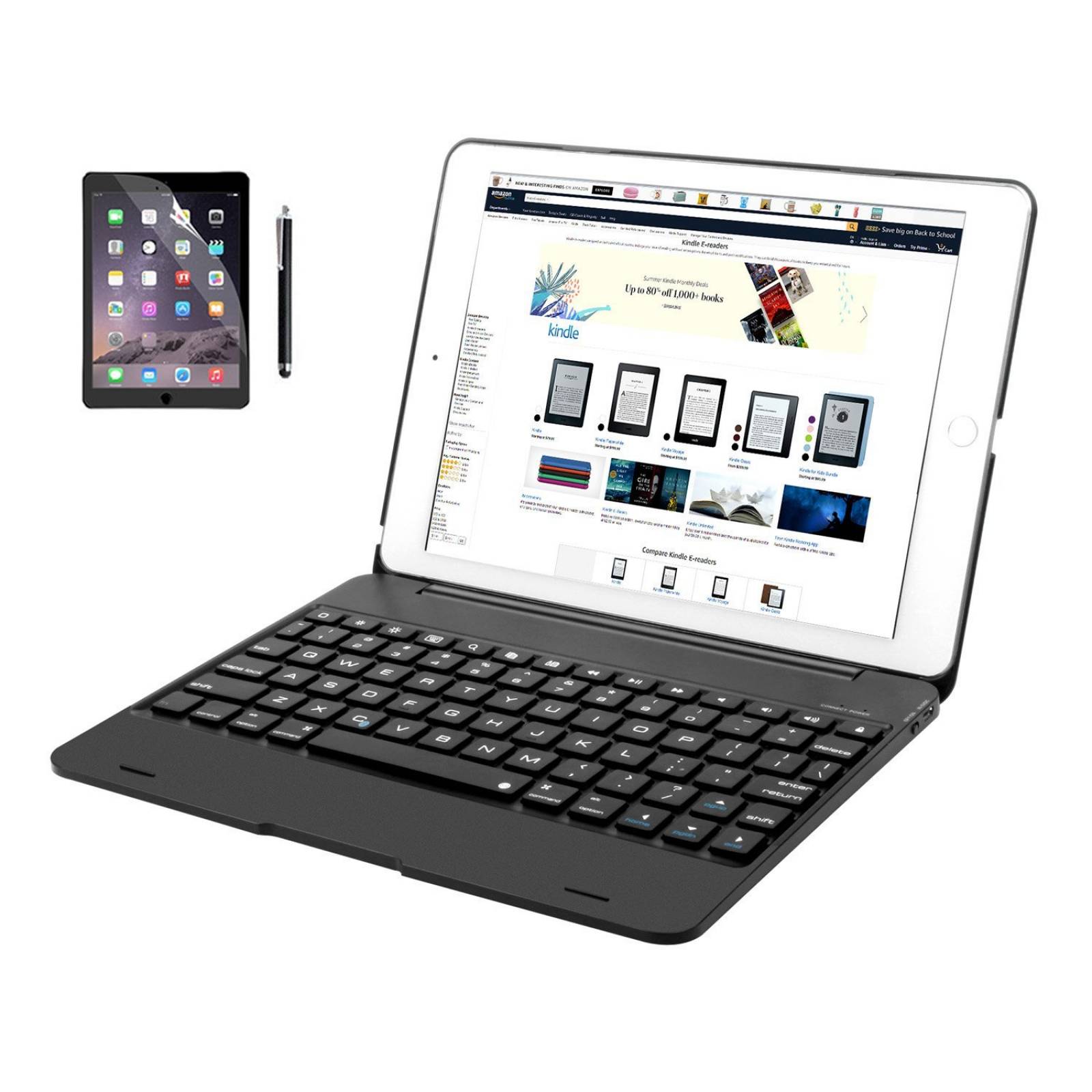 iPad Pro 9.7/iPad aire 2 teclado funda Earto Slim Sma -Negro