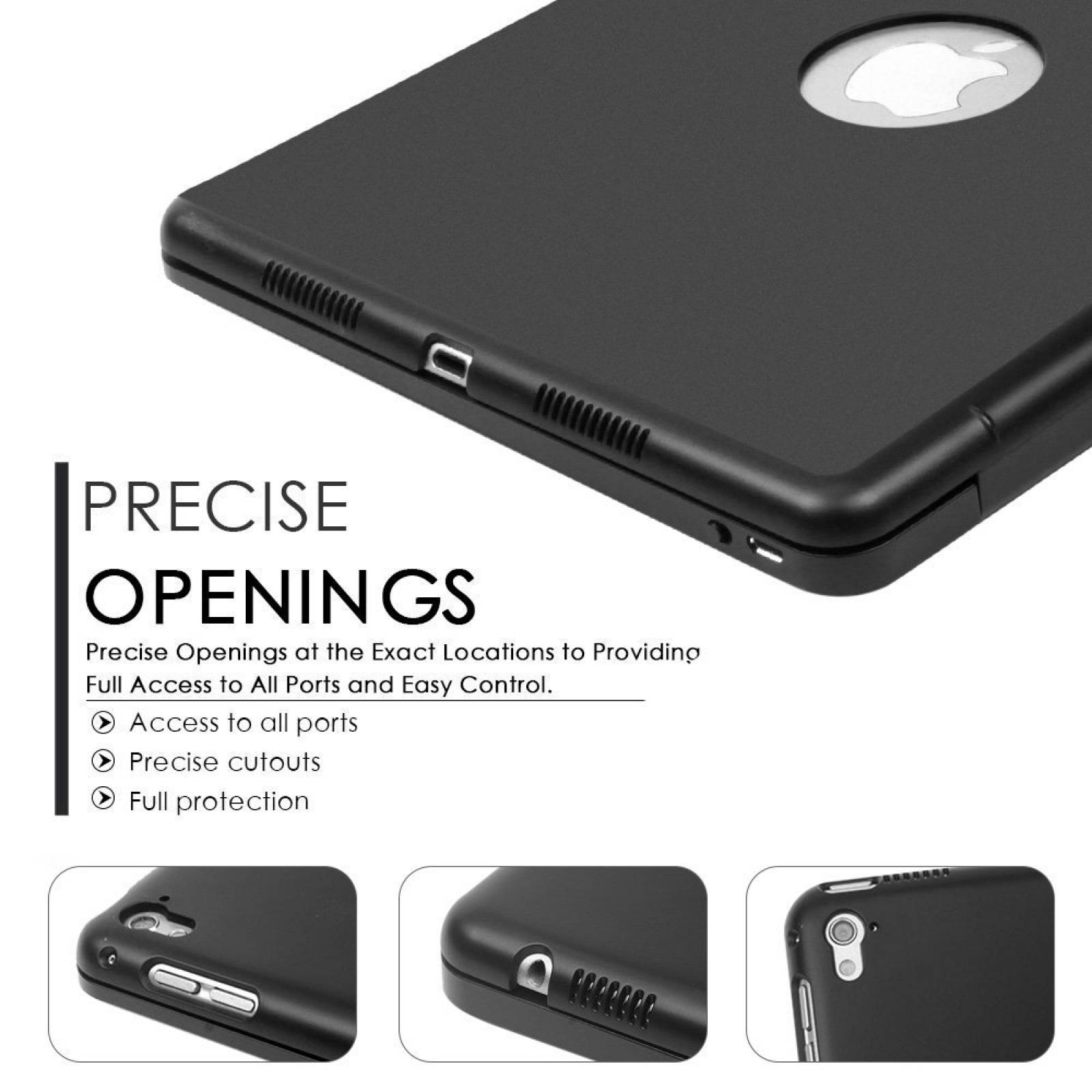 iPad Pro 9.7/iPad aire 2 teclado funda Earto Slim Sma -Negro