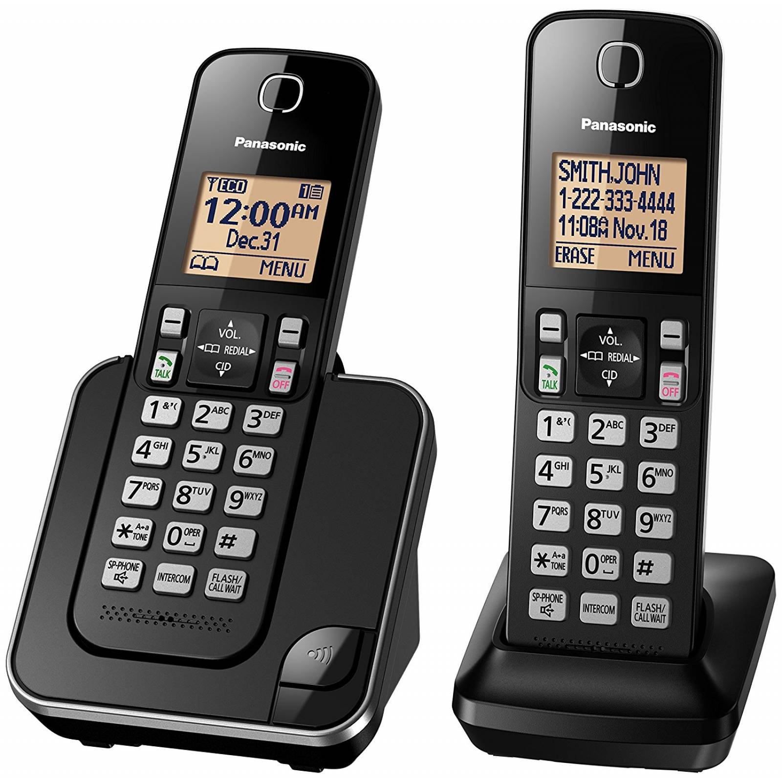 Panasonic KX-TGC352B teléfono inalámbrico ampliable á -Negro