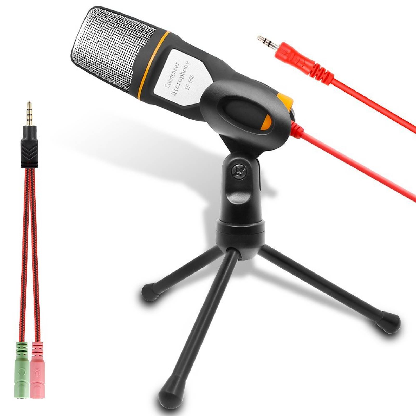 Micrófono Finegood Sf666 Para Pc, Tripié, Estéreo Plug3.5mm