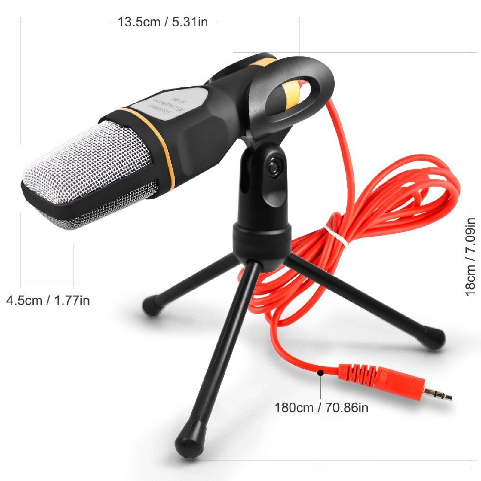 Micrófono Finegood Sf666 Para Pc, Tripié, Estéreo Plug3.5mm