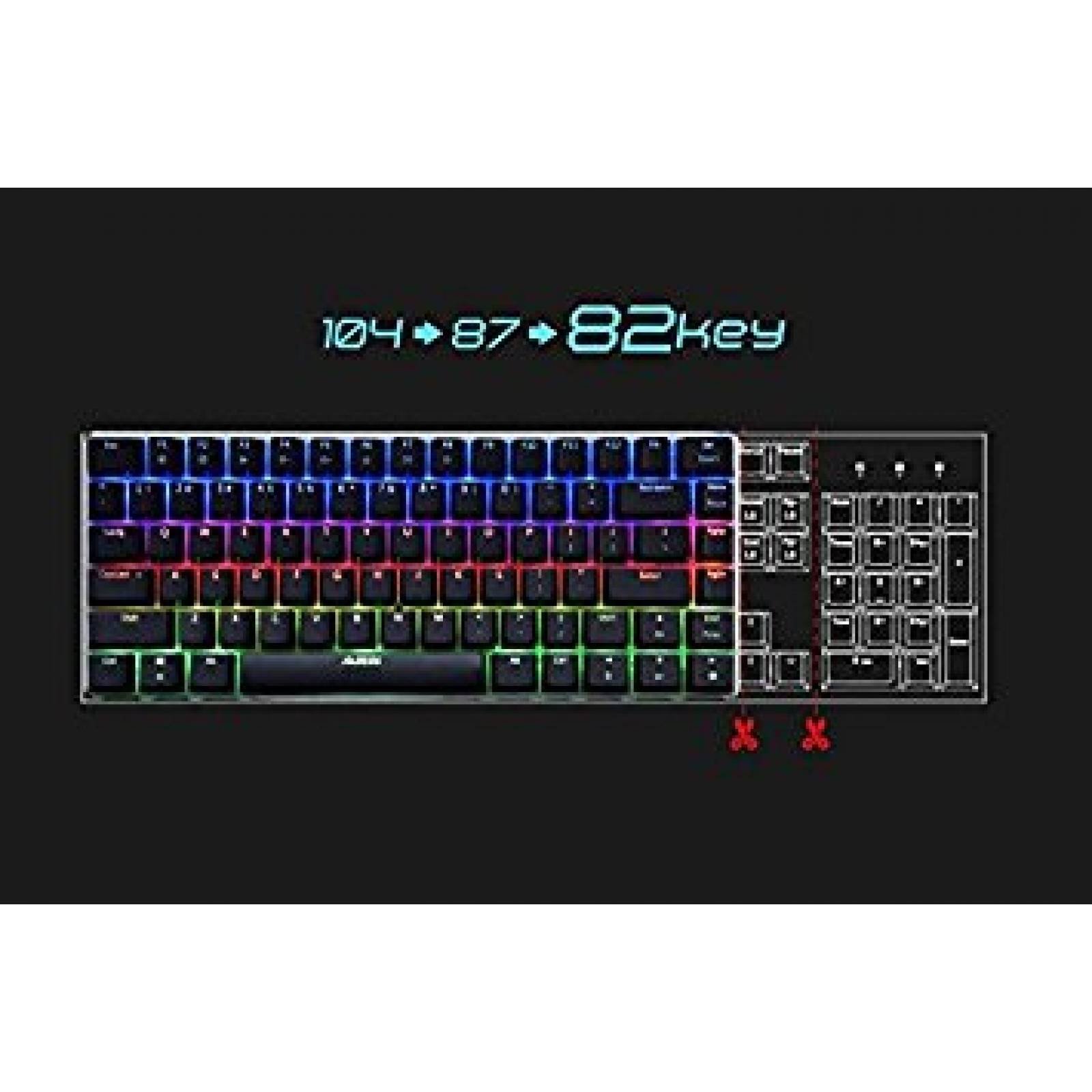 Ajazz Firstblood Geek RGB mecánico Gaming teclado azul -Azul