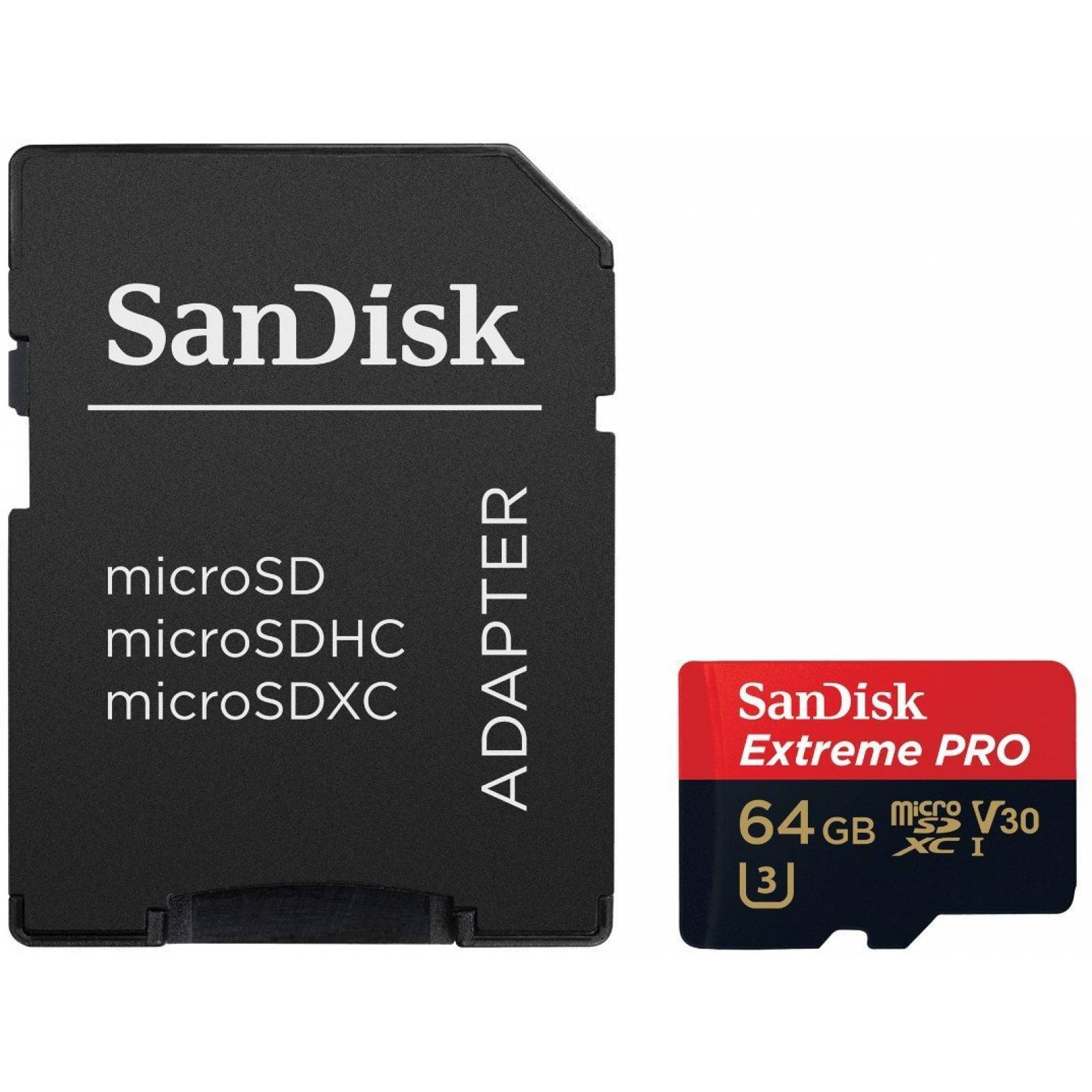 SanDisk Extreme Pro 64 GB clase 10 UHS-I 95 Mbps Lea U3 V30