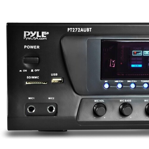 Pyle amplificador estéreo receptor sintonizador AM FM USB/SD