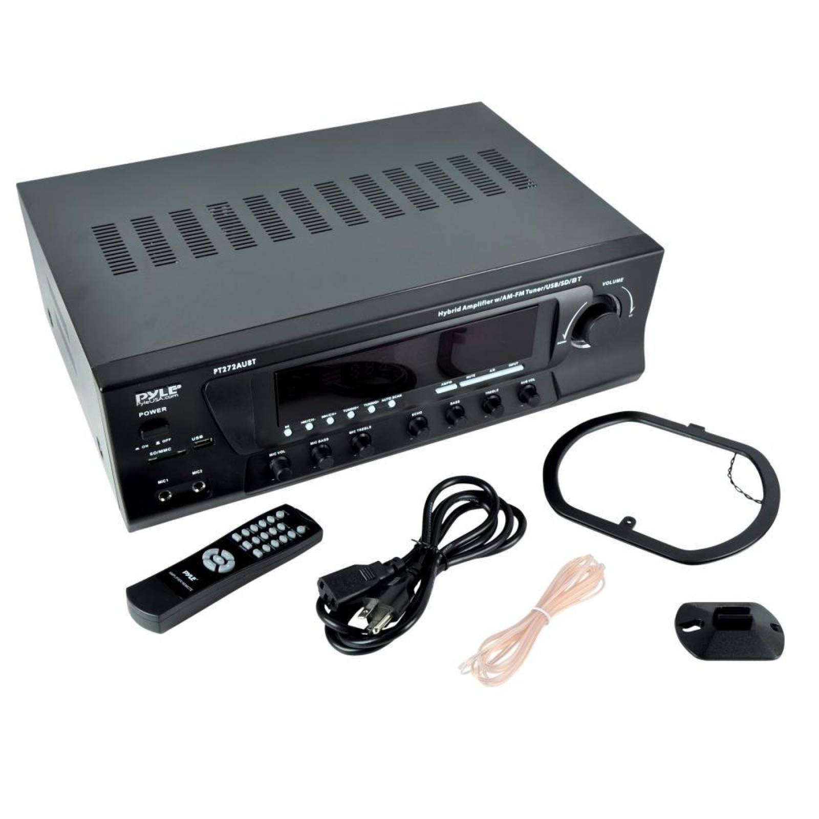 Pyle amplificador estéreo receptor sintonizador AM FM USB/SD