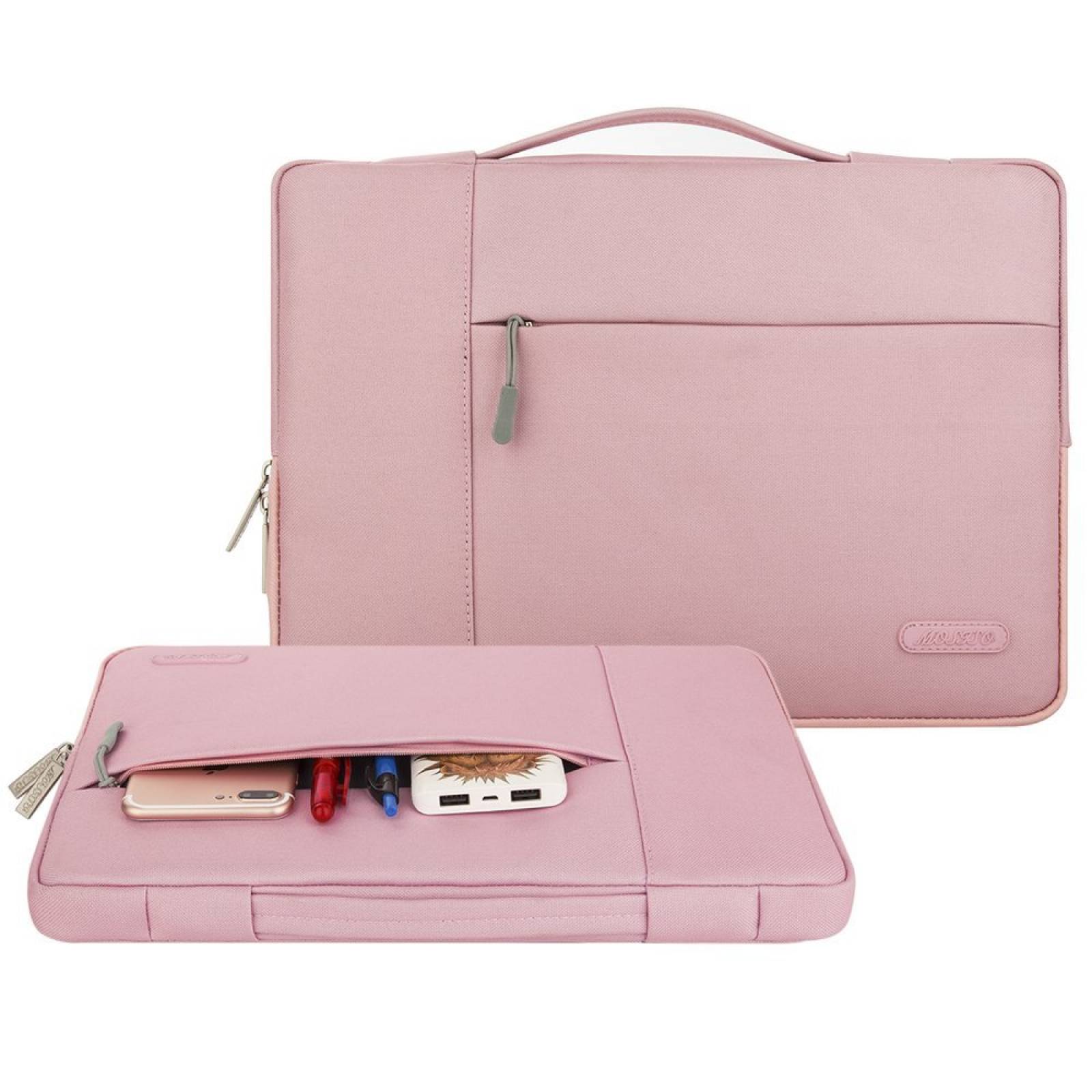 Funda Maletín Mosiso Poliéster P/ Laptop 13 Pulgadas -rosa