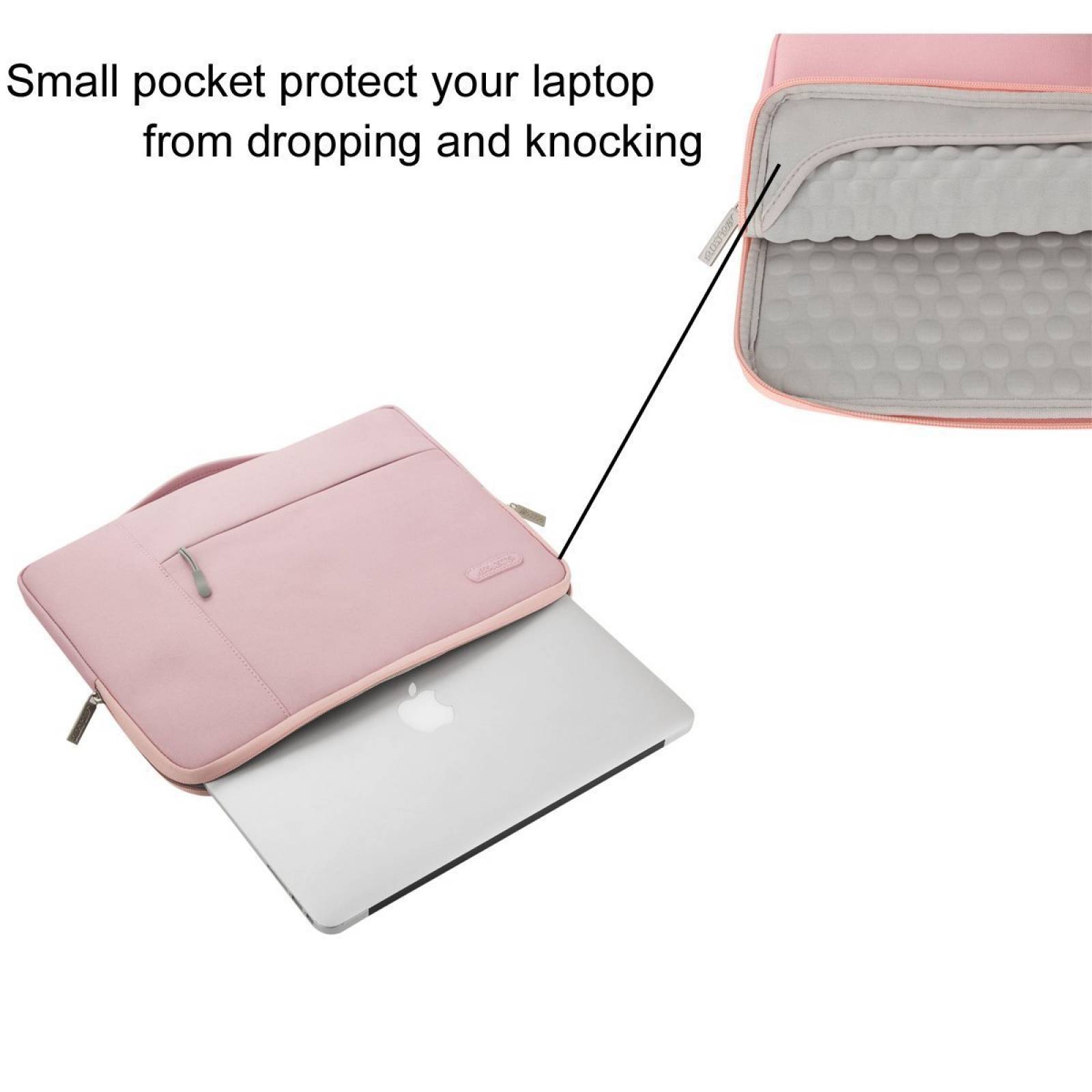 Funda Maletín Mosiso Poliéster P/ Laptop 13 Pulgadas -rosa