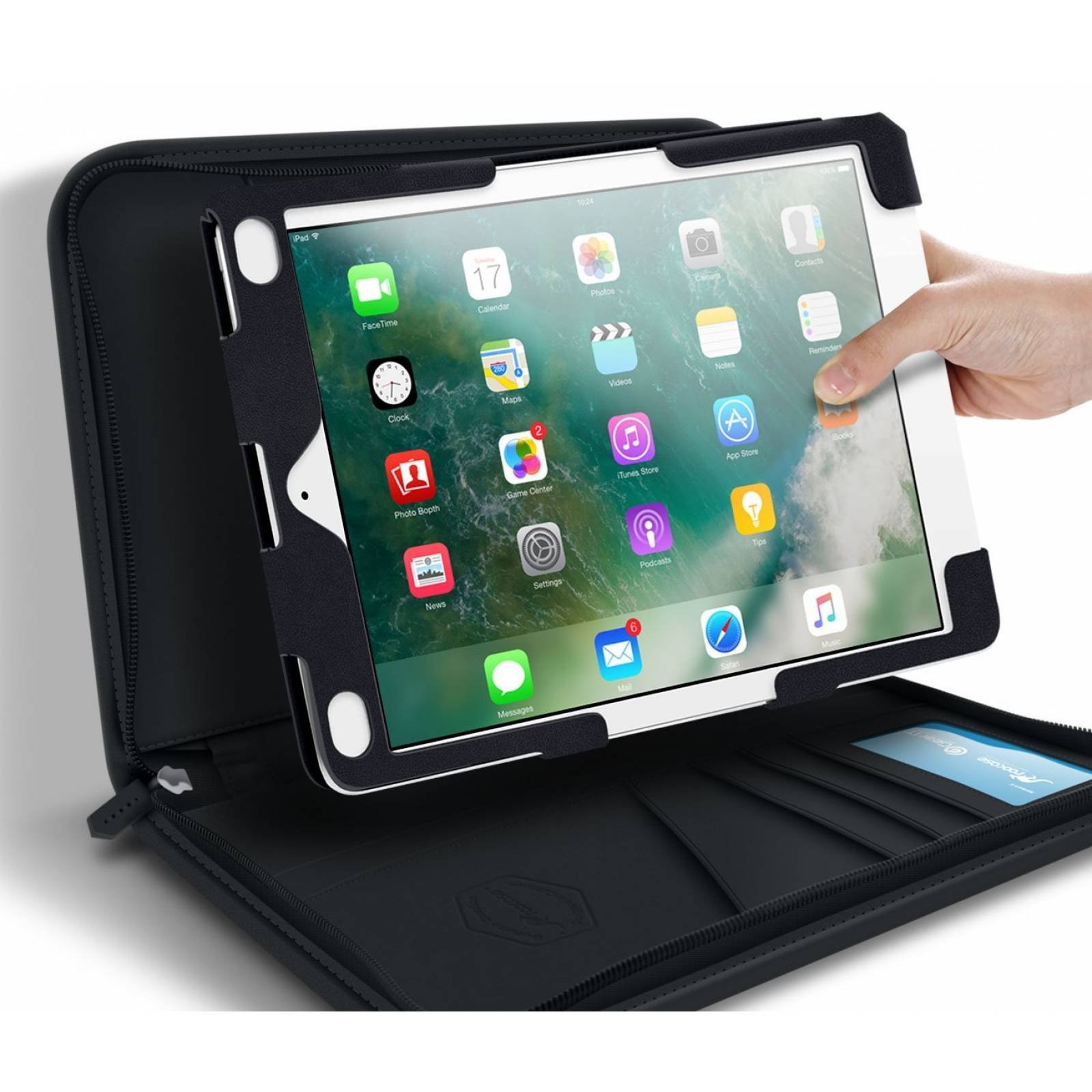B:iPad Pro 9.7 funda, rooCASE [nueva versión] Ejecutivo -Negro