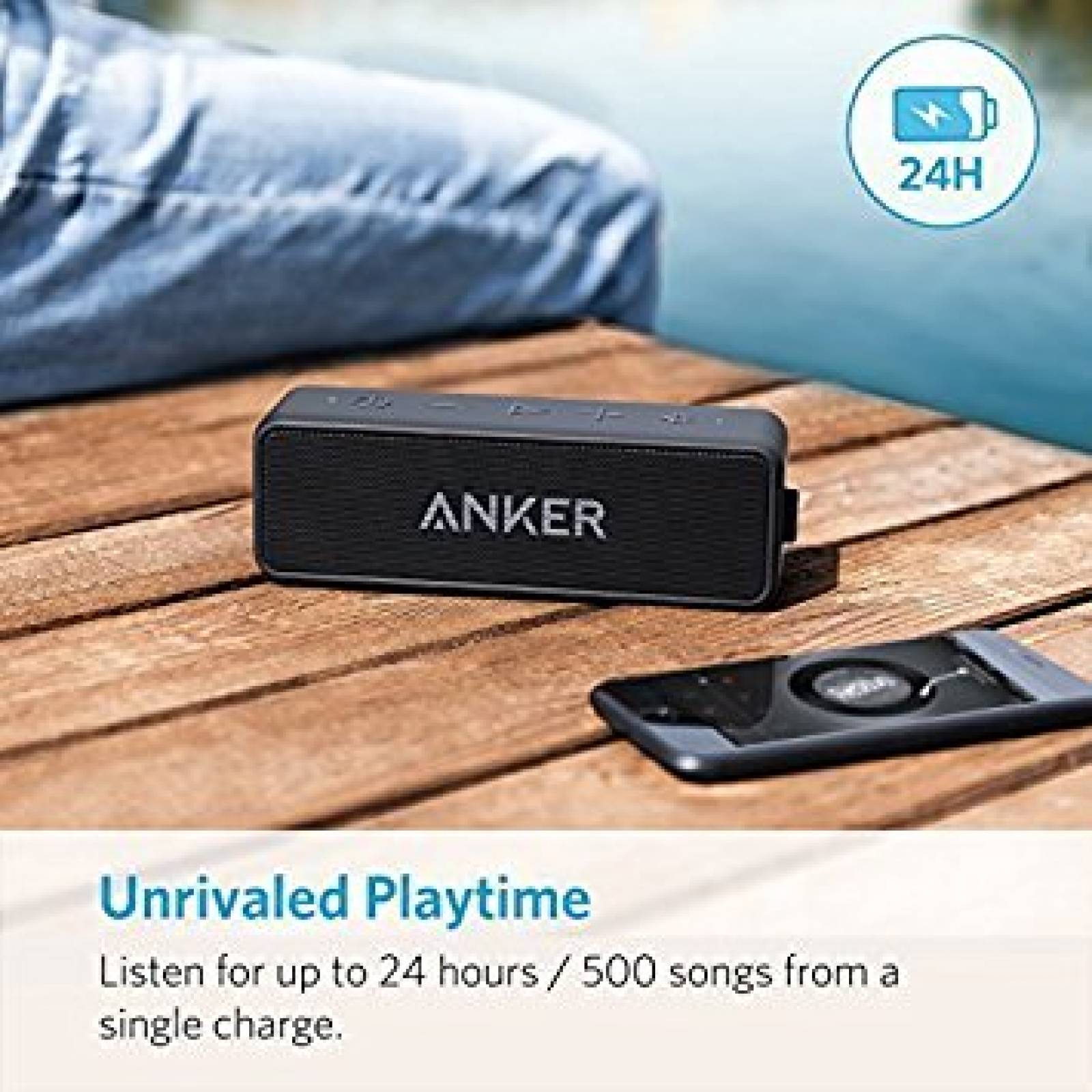 Anker SoundCore 2 Bluetooth altavoz portátil mejor bajo Pl 2