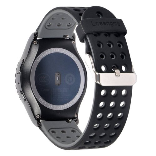 Correa de 20mm para Reloj Samsung Gear S2 Galaxy de Silicon - Negro