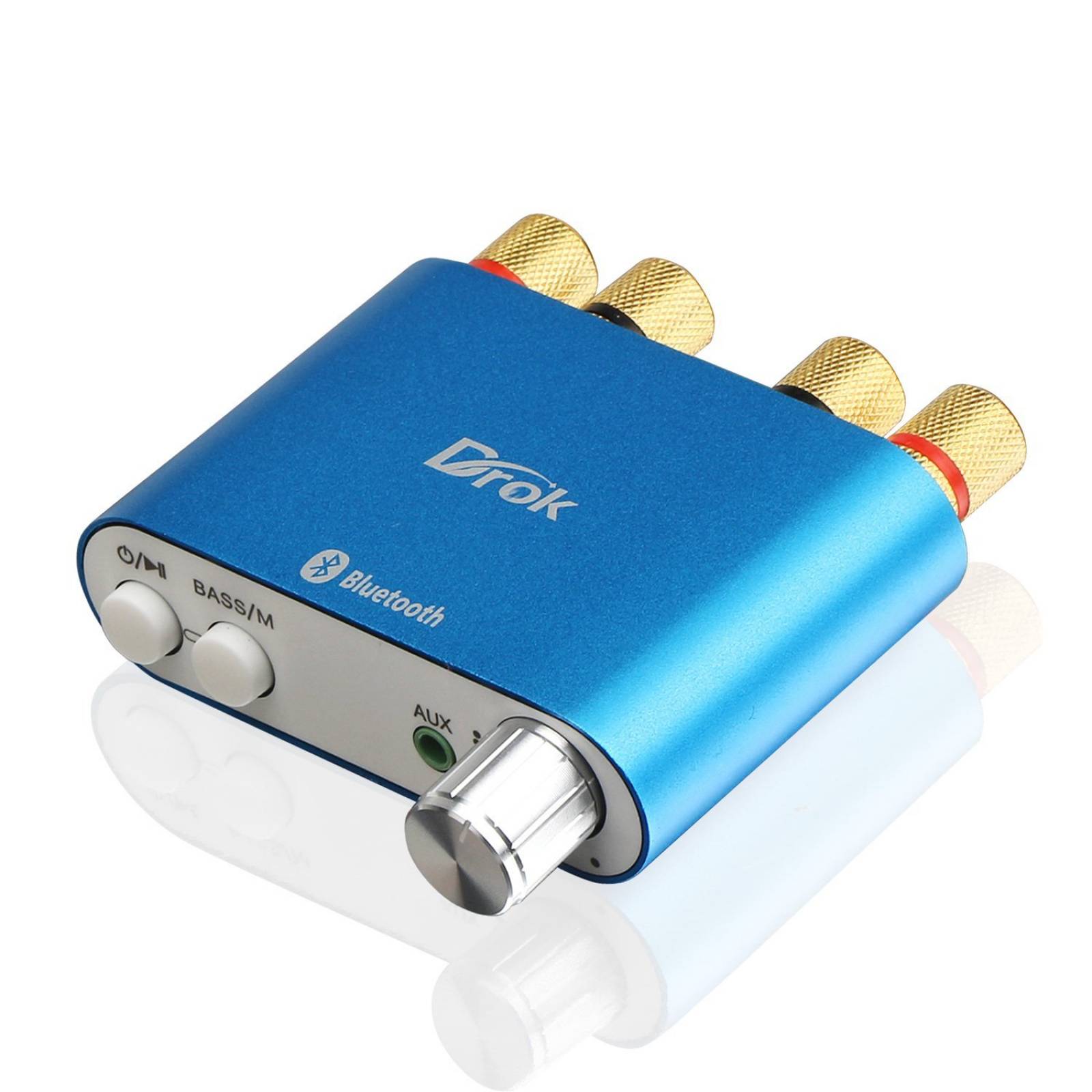 DROK 50W+50W Dual Channel amplificador estéreo DC 9-24V 12V