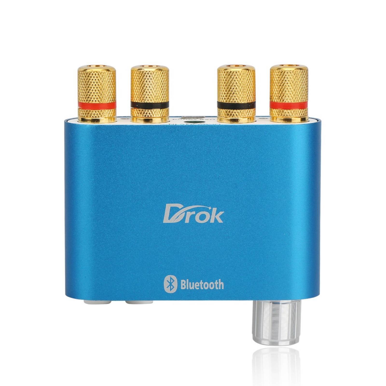 DROK 50W+50W Dual Channel amplificador estéreo DC 9-24V 12V