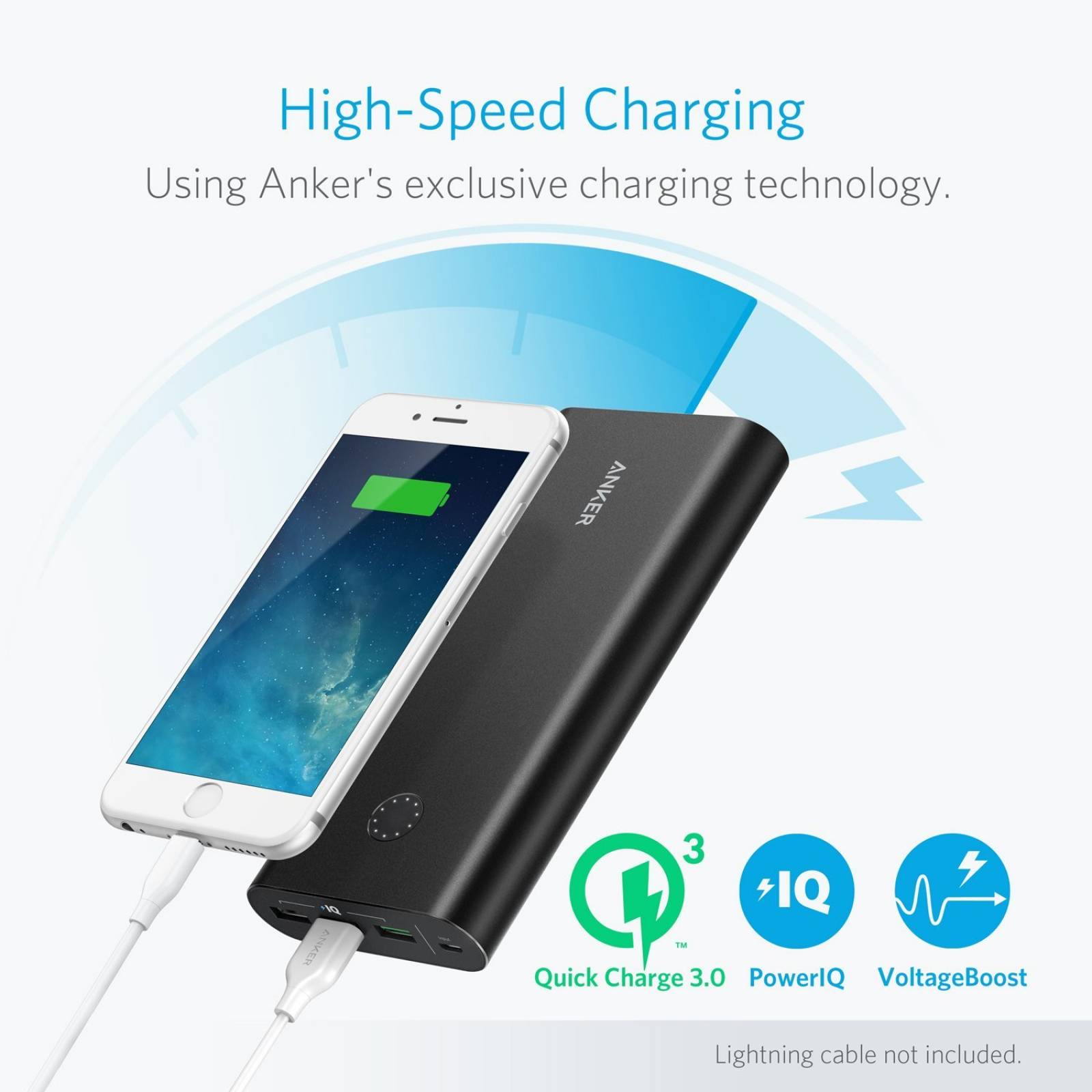 Batería Portátil Anker Powercore 26800 Carga Rápida 3.0 -n