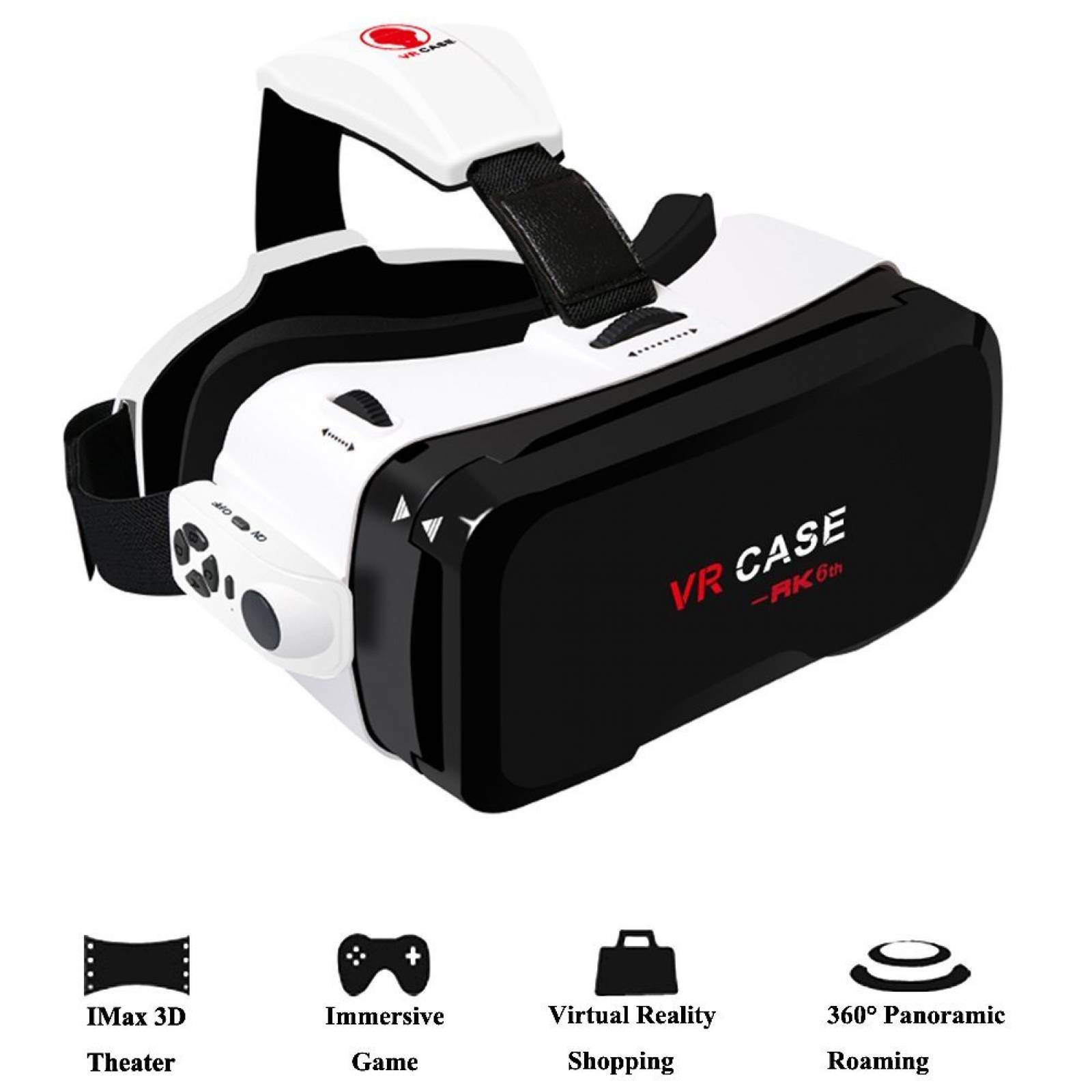 Realidad Virtual 360° HeadsetHamaxa VR 3D gafas pelí -Transp