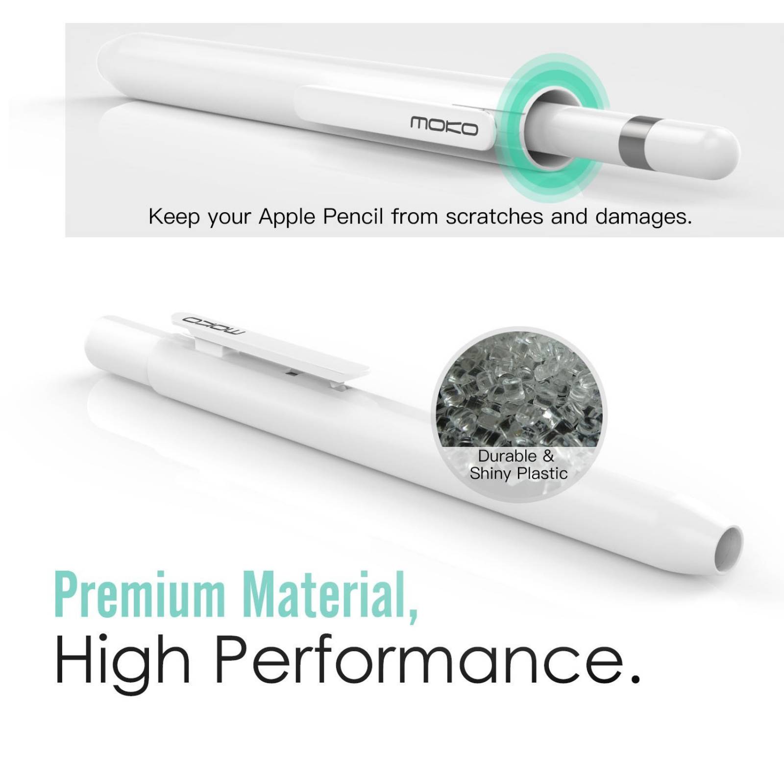 Protector Para Apple Pencil Moko Punta Retráctil -blanco
