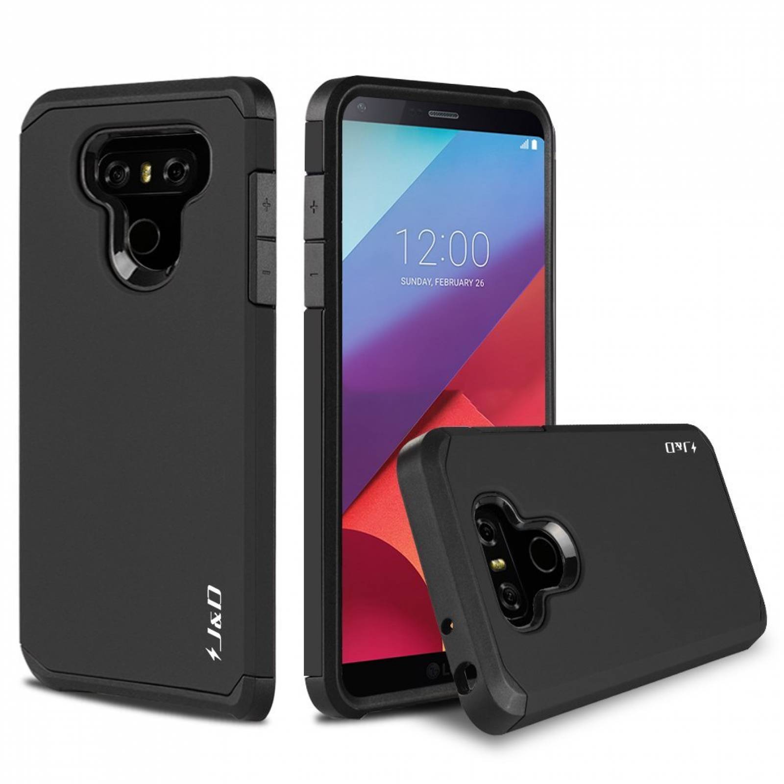 Funda Jd Para Lg G6/lg G6 Plus Doble Capa Anticaídas -negro