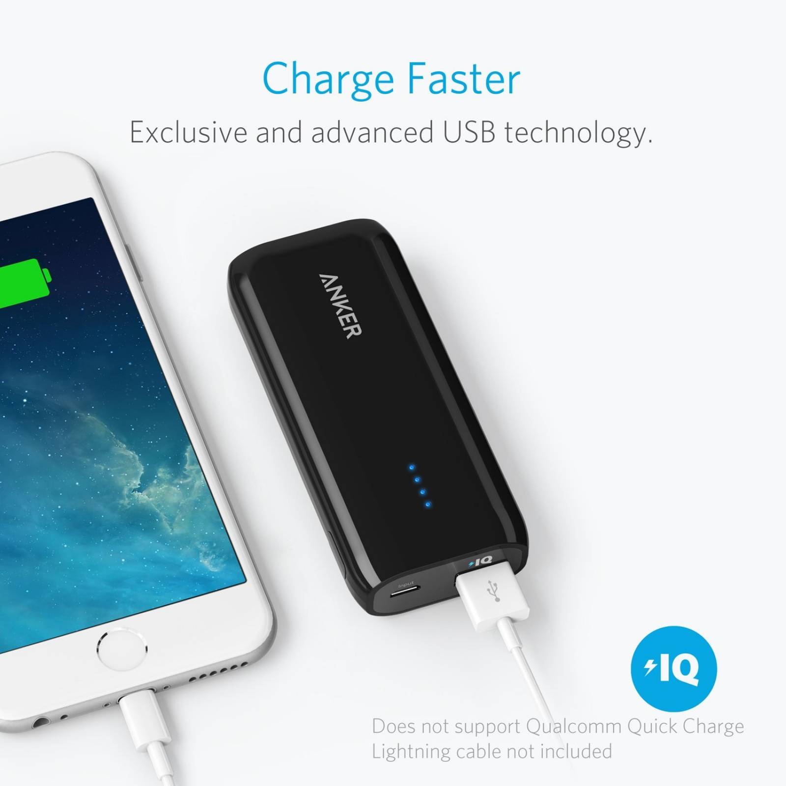 Batería Portátil Anker Powercore 5000 5000mah -negro