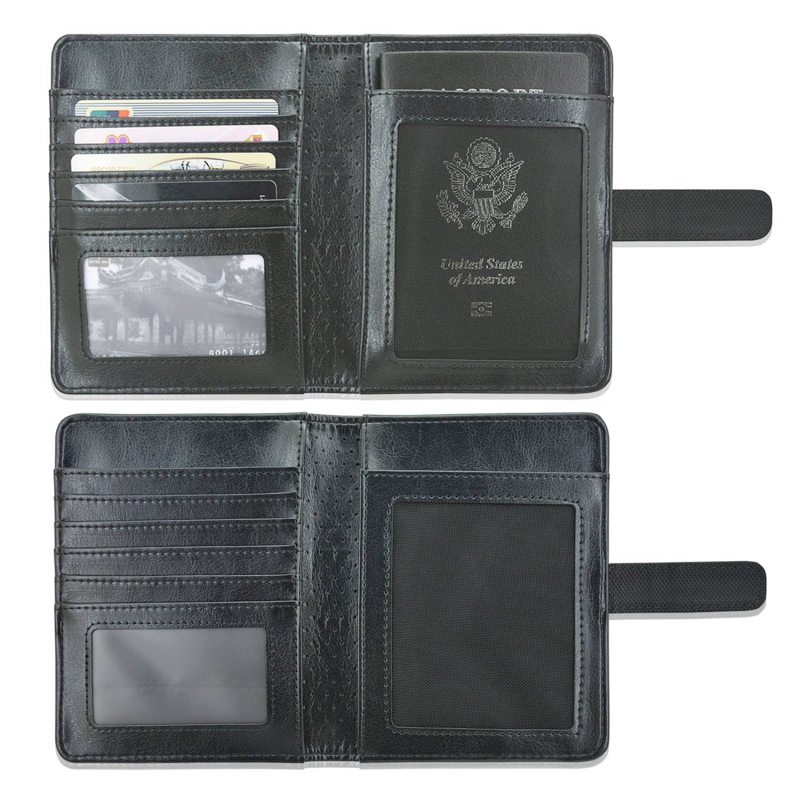 Porta pasaporte RFID bloqueo, ACdream Premium protecc -Negro