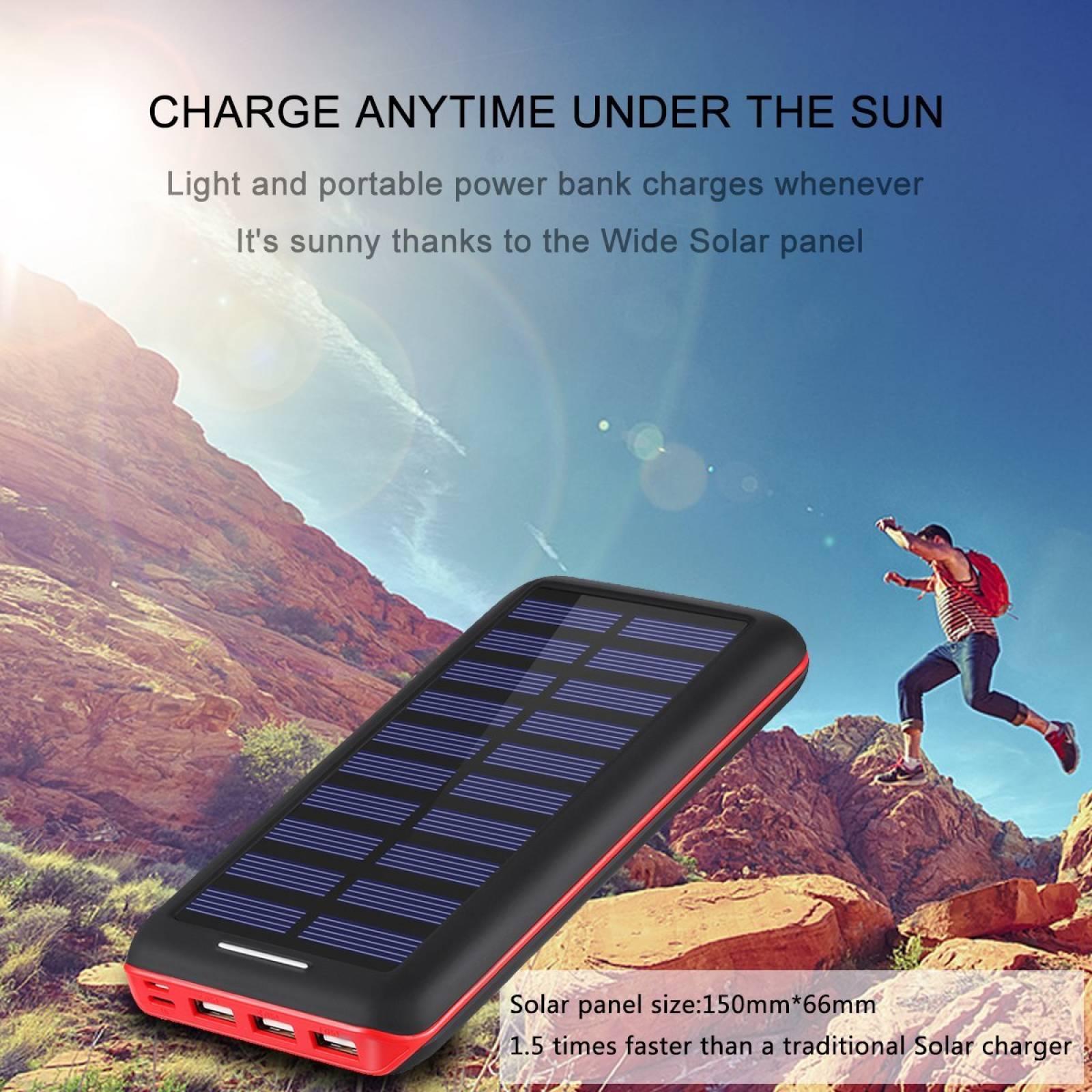 Banco de baterías Pack AKEEM cargador portátil 22000mAh exte