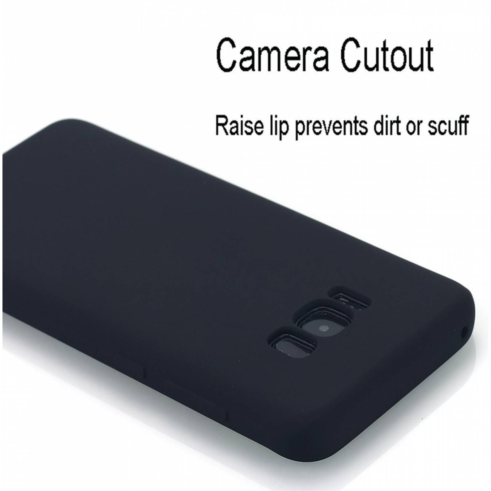 S8 Galaxy Plus funda 360 grados versátil cuerpo compl -Negro