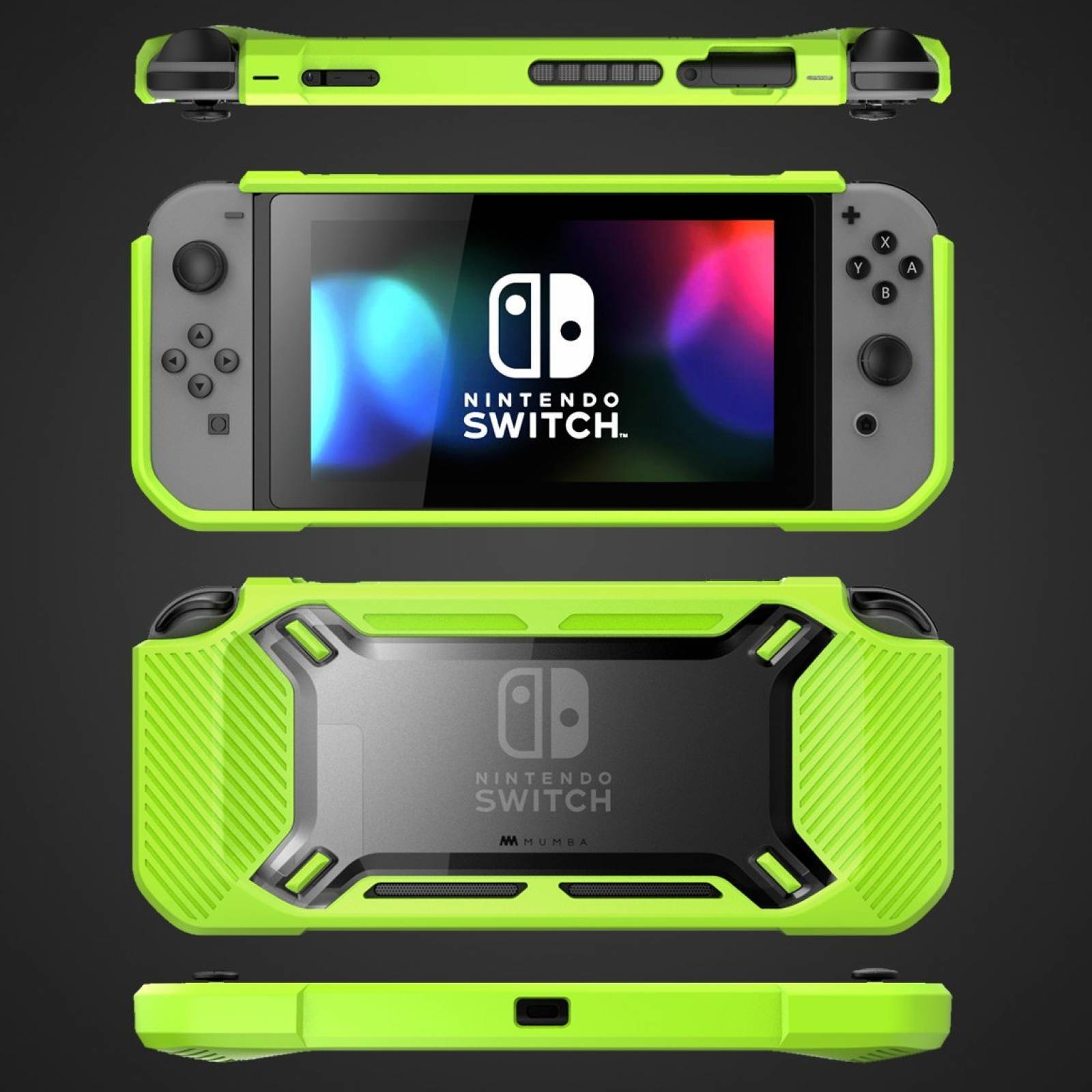 Funda Protectora Mumba Para Nintendo Switch Uso Rudo -verde