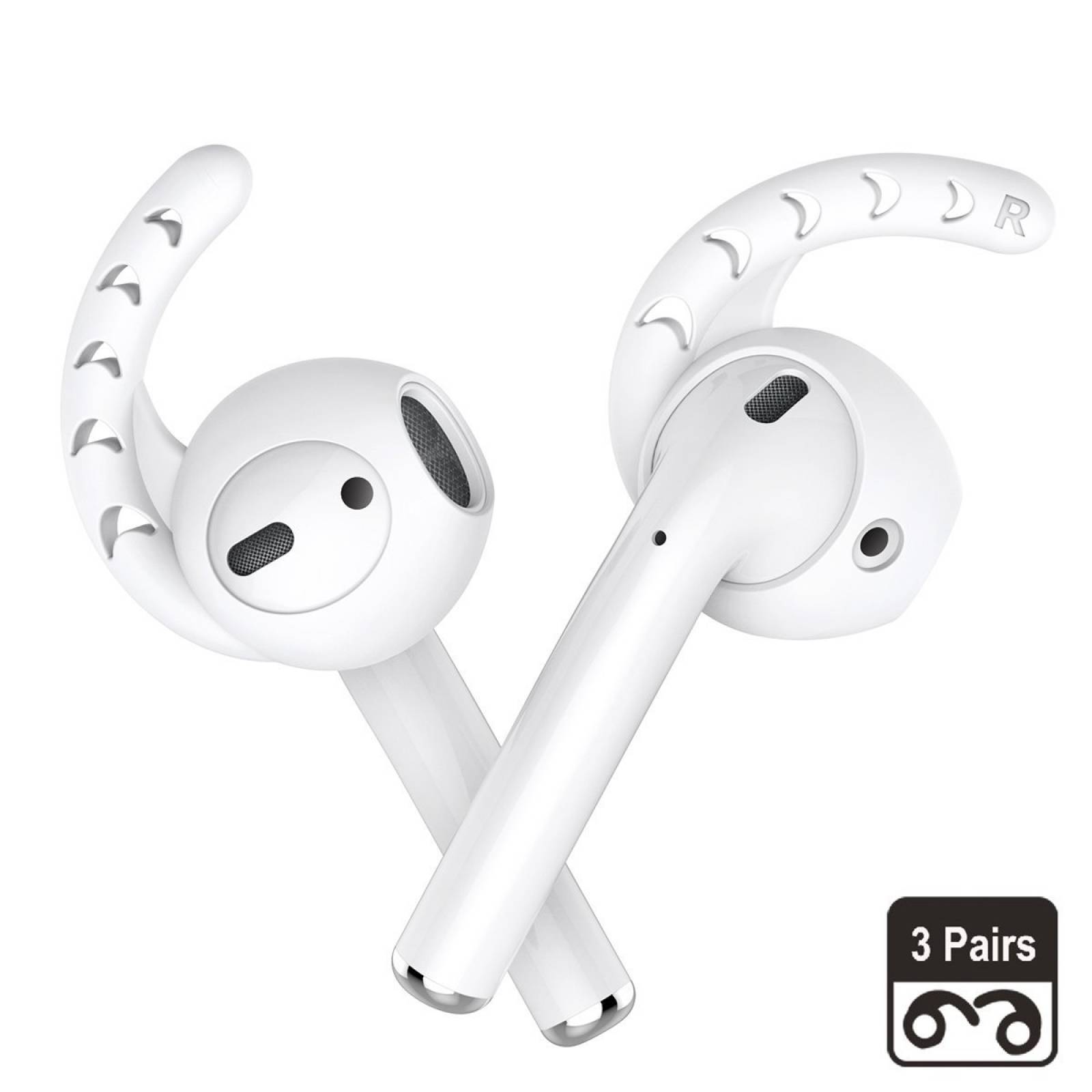 Cubre Audífonos Ahastyle Pt14cr3 Para Apple 3 Pares -blanco