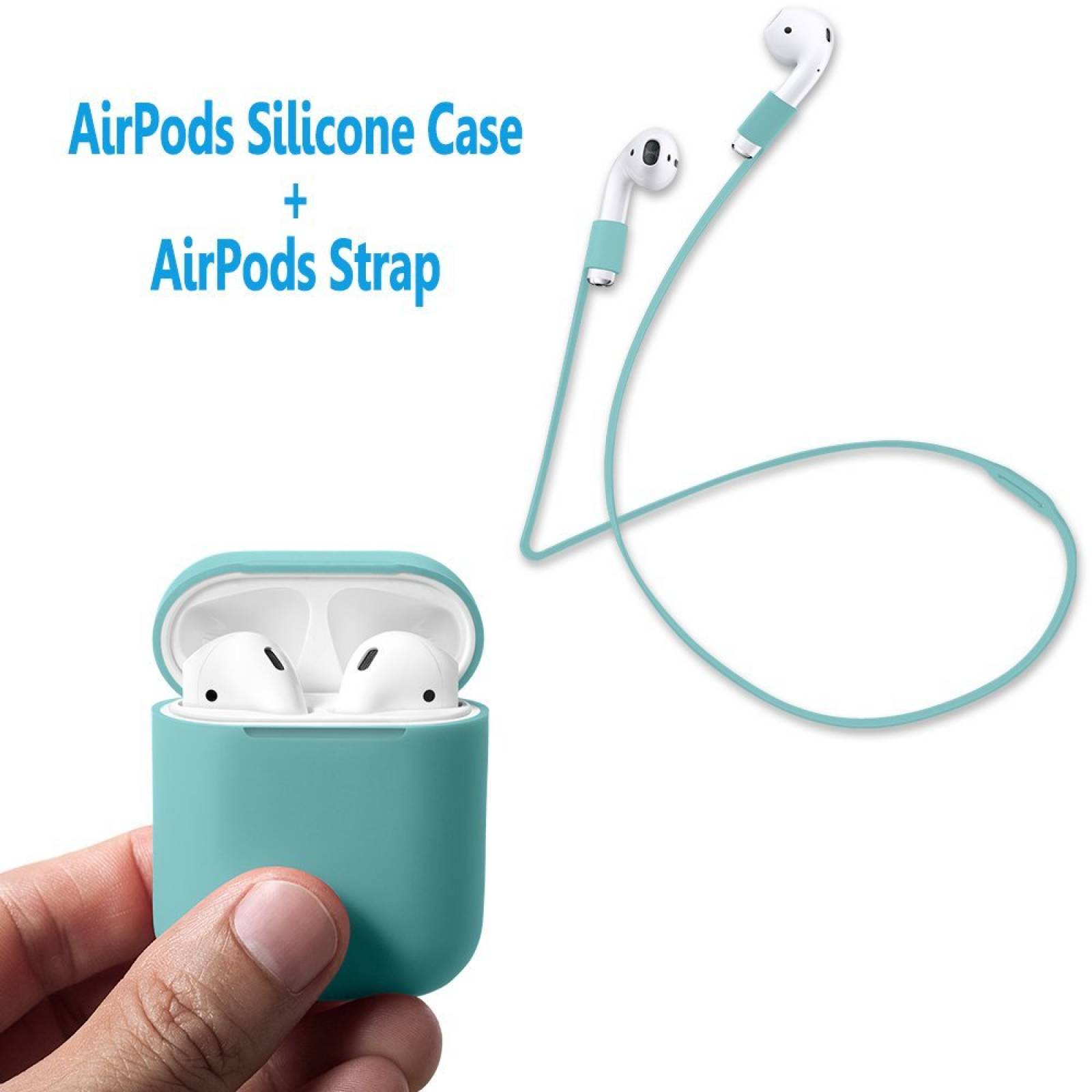 Estuche Frtma Silicona Liso Para Apple Airpods -iceblue