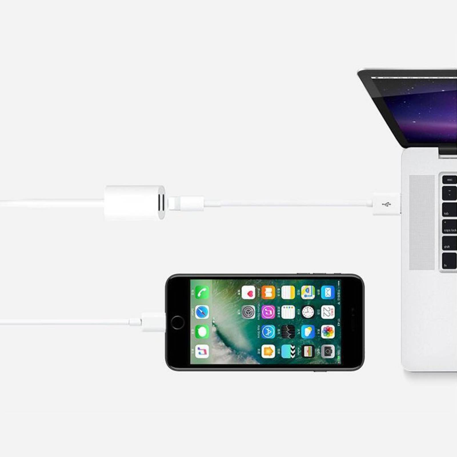 iPhone 7 adaptador divisor doble rayo auriculares Audio & ca