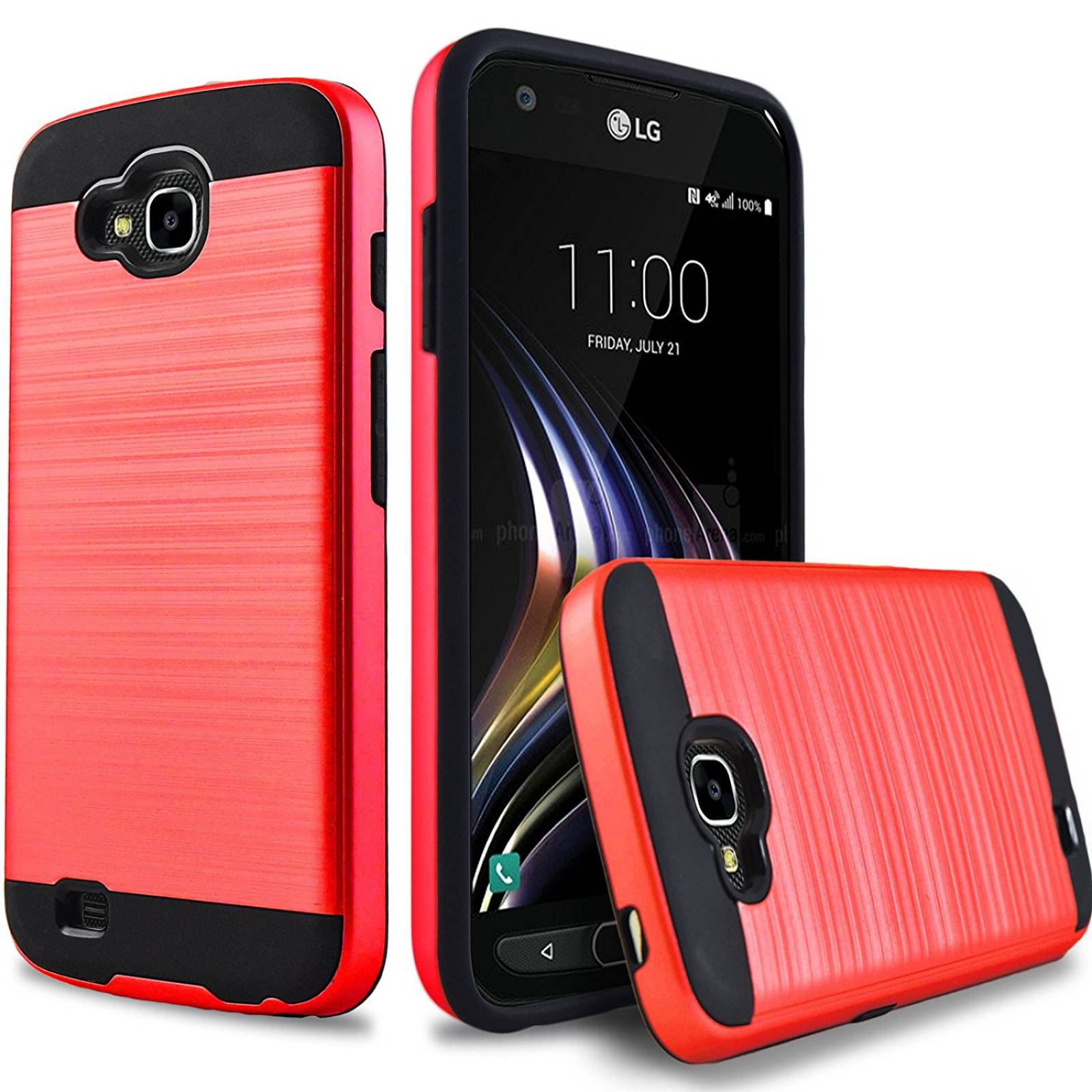 LGxCalibur LGxVenture funda 2 piezas estilo híbrido p - Rojo