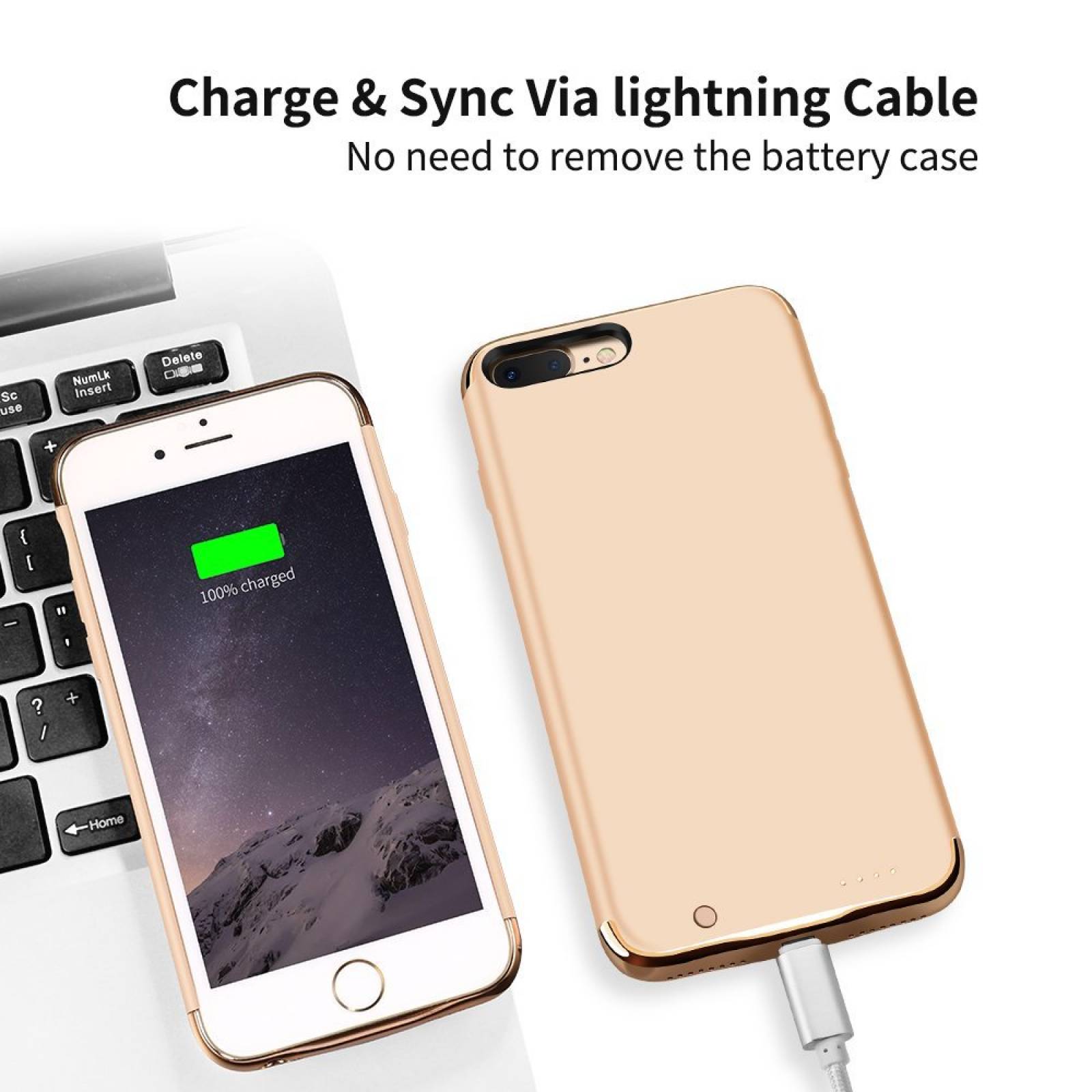 iPhone 7 Plus batería Joyroom Ultra delgada extendid -Dorado