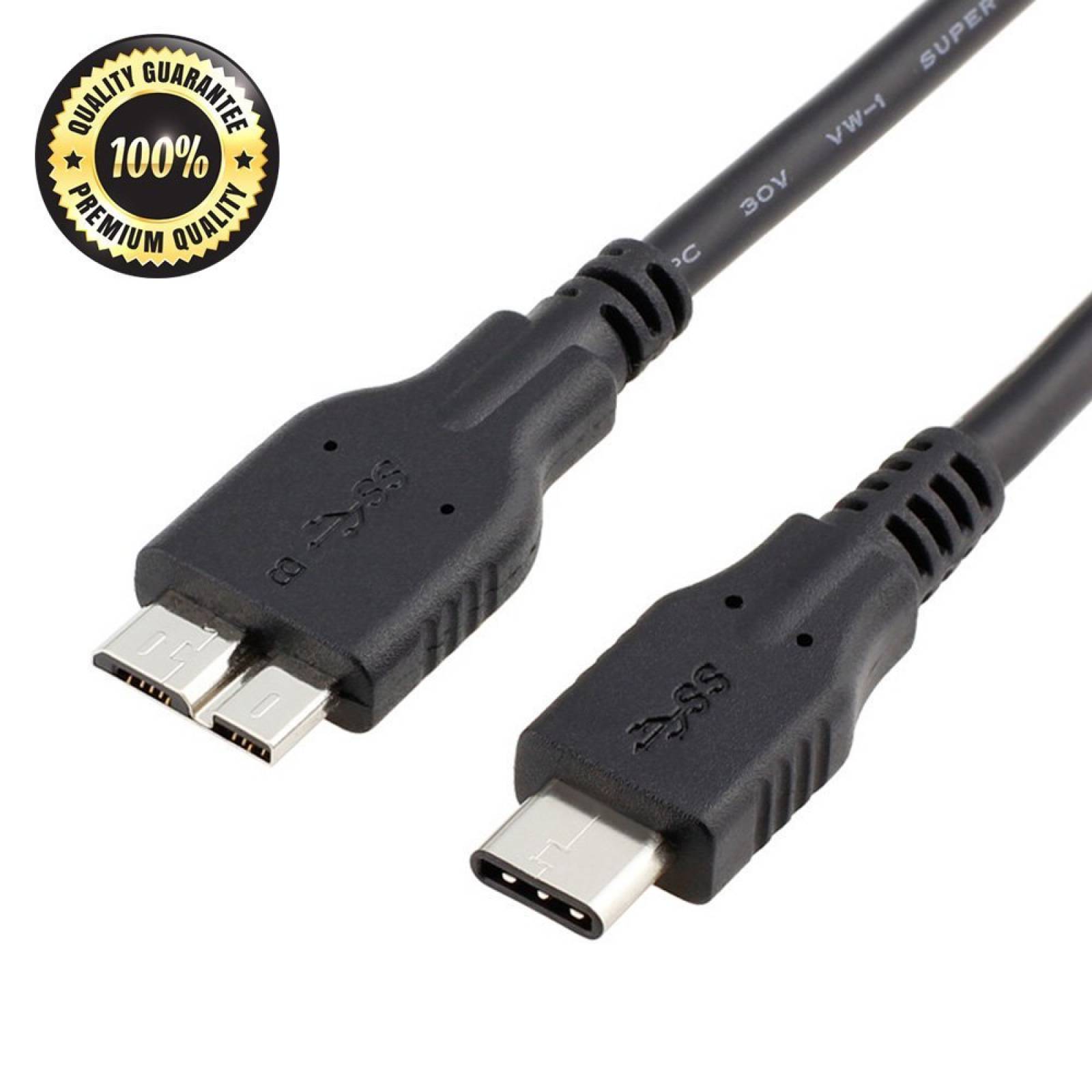 Cable Datos Qces Cable Usb-c Para Disco Duro Usb-c A Micro B